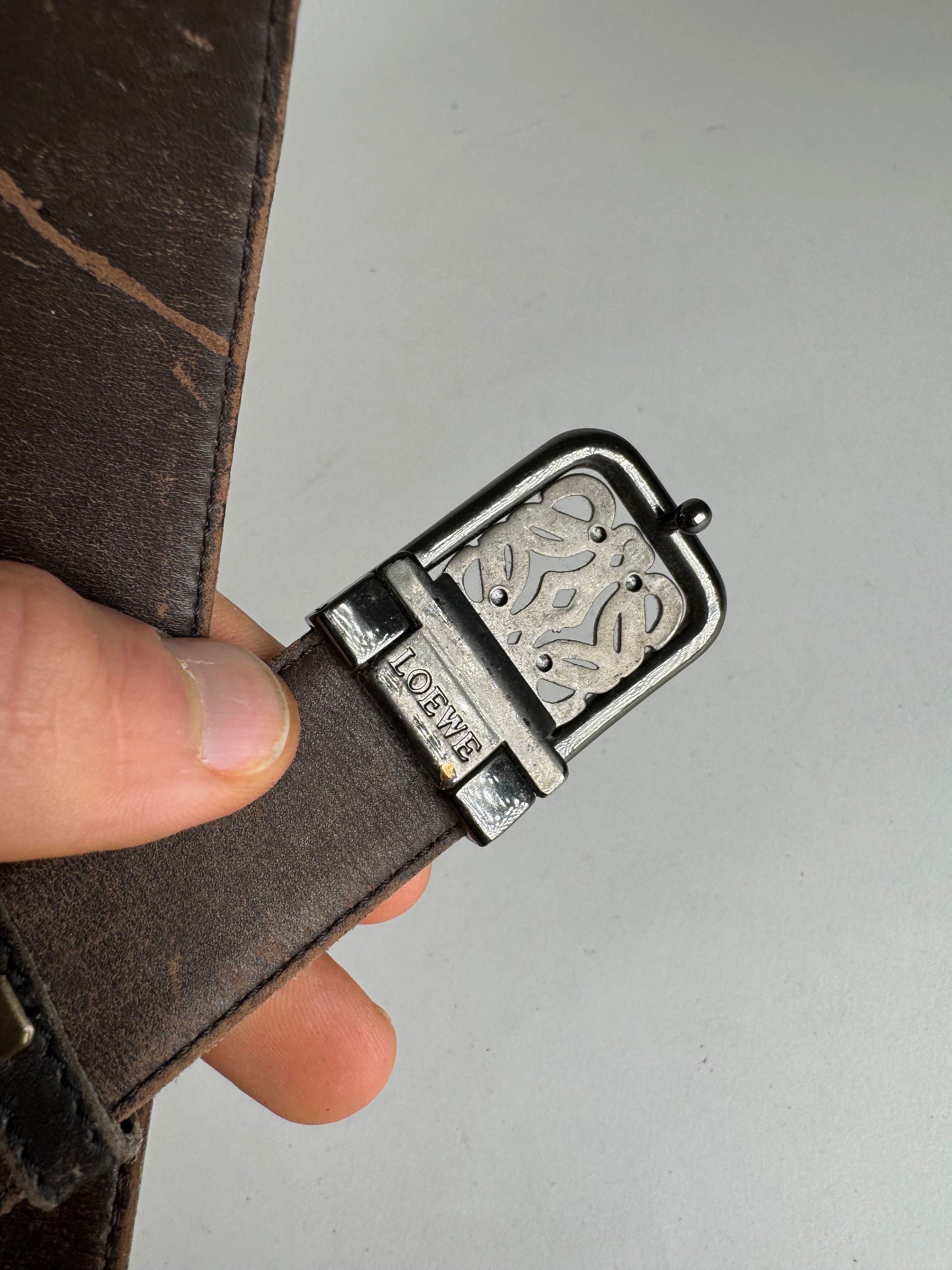 Loewe Vintage Madrid Leather Belt Black Size ONE SIZE - 5 Thumbnail
