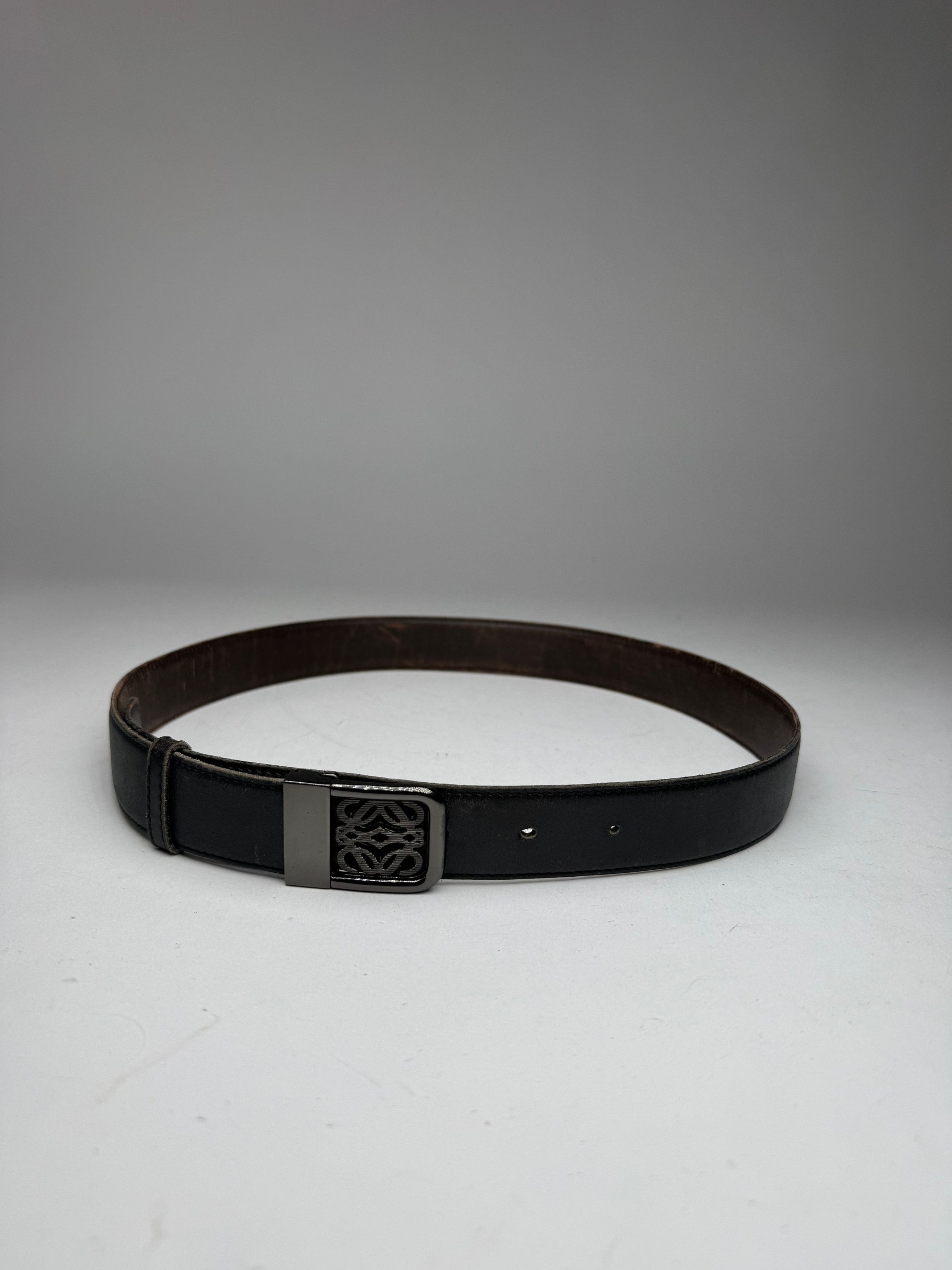 Loewe Vintage Madrid Leather Belt Black Size ONE SIZE - 9 Thumbnail