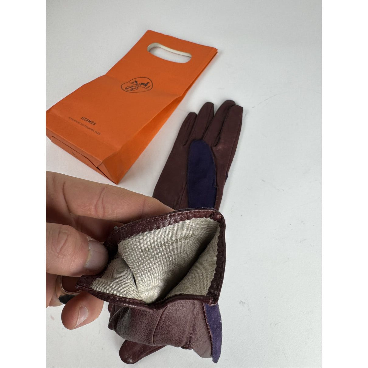 Other Hermès Soya Purple Leather Glove Size ONE SIZE - 5 Thumbnail