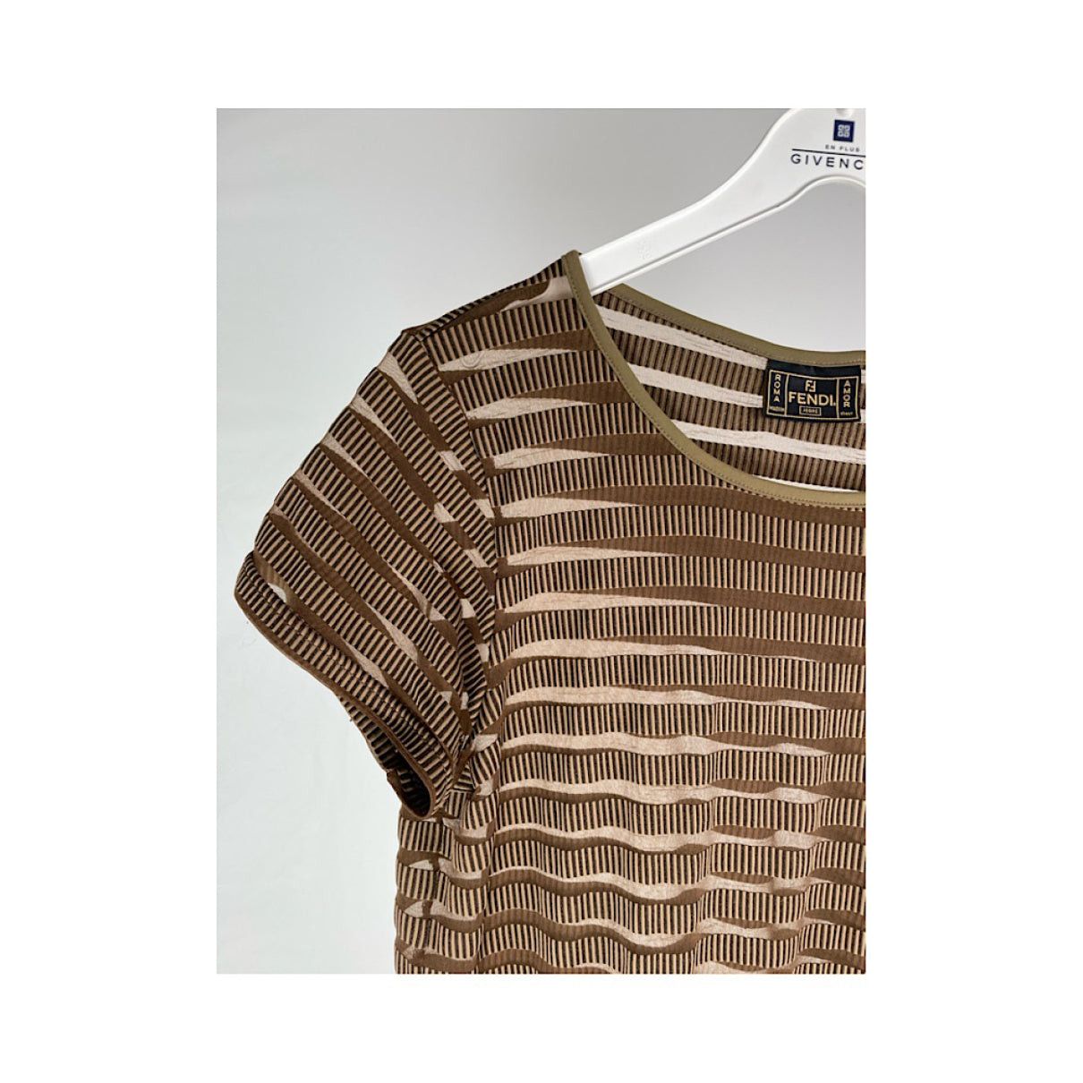Fendi Brown Polyester Top Size L / US 10 / IT 46 - 3 Thumbnail