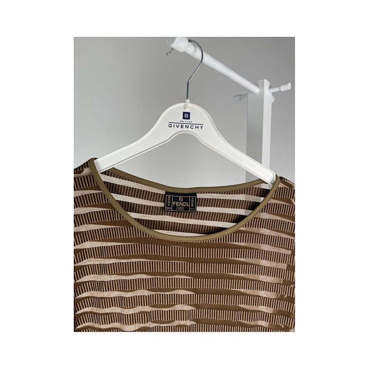 Fendi Brown Polyester Top Size L / US 10 / IT 46 - 2 Thumbnail