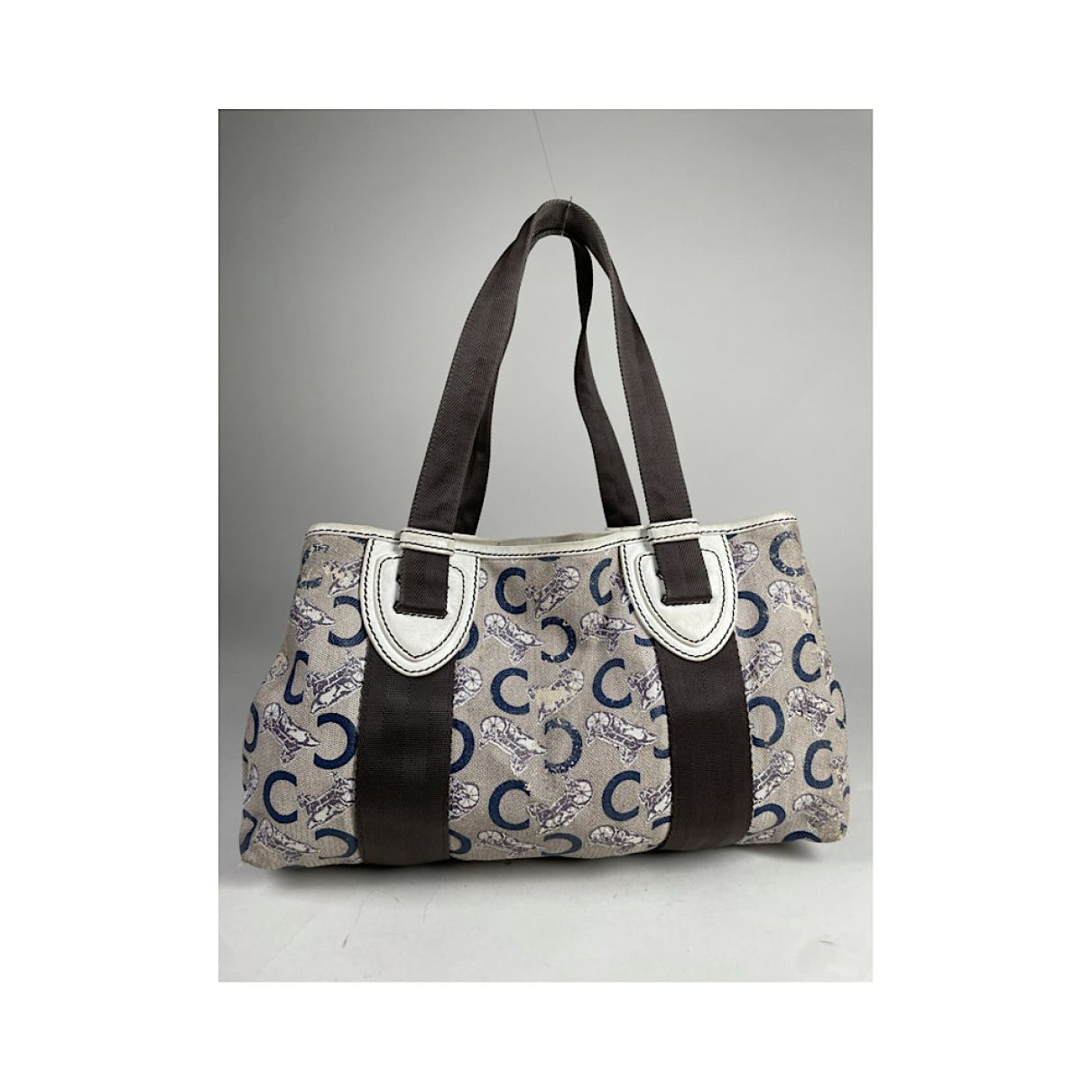 Celine Cabas White Leather Handbag Size ONE SIZE - 2 Thumbnail