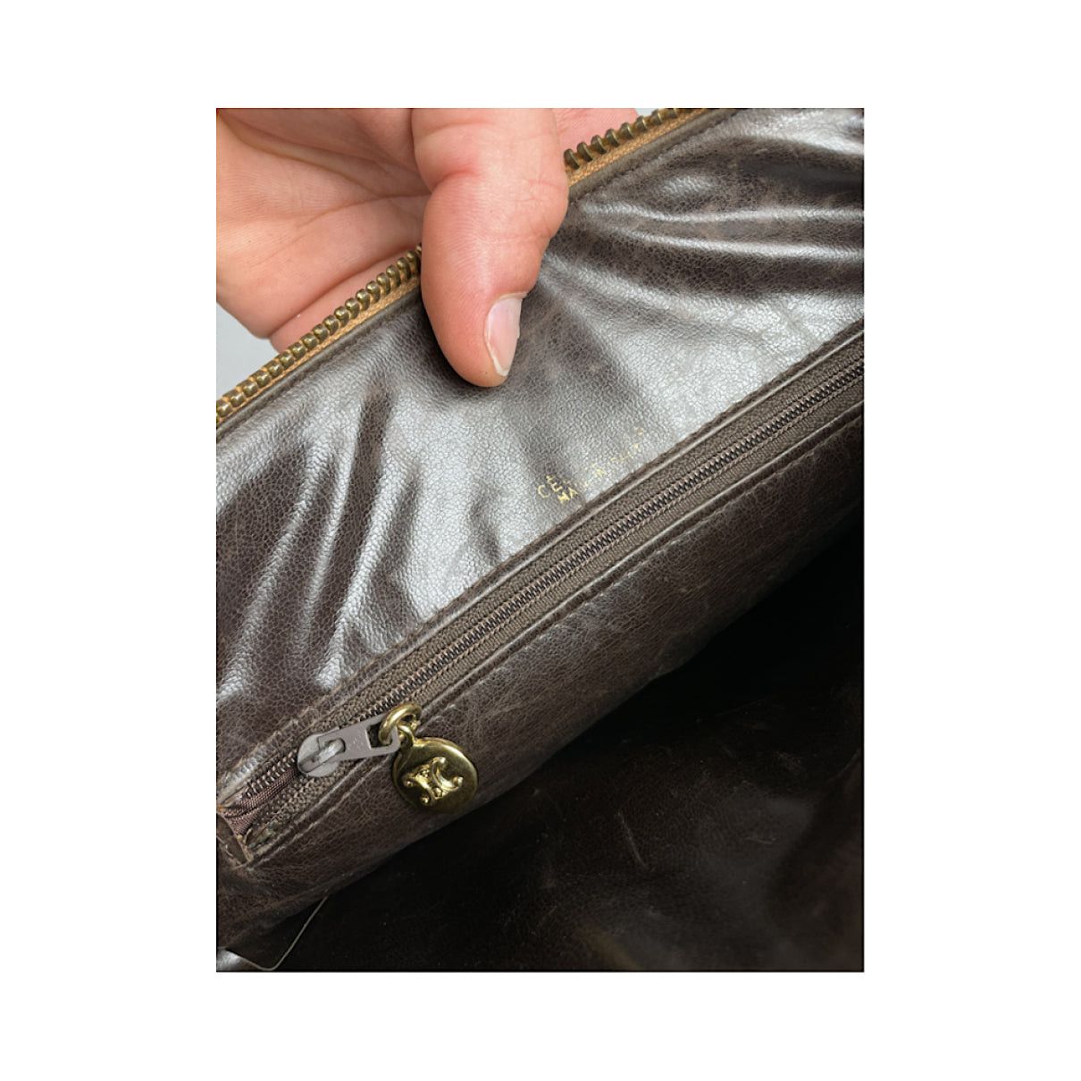 Celine Tabou Beige Leather Handbag Size ONE SIZE - 4 Thumbnail