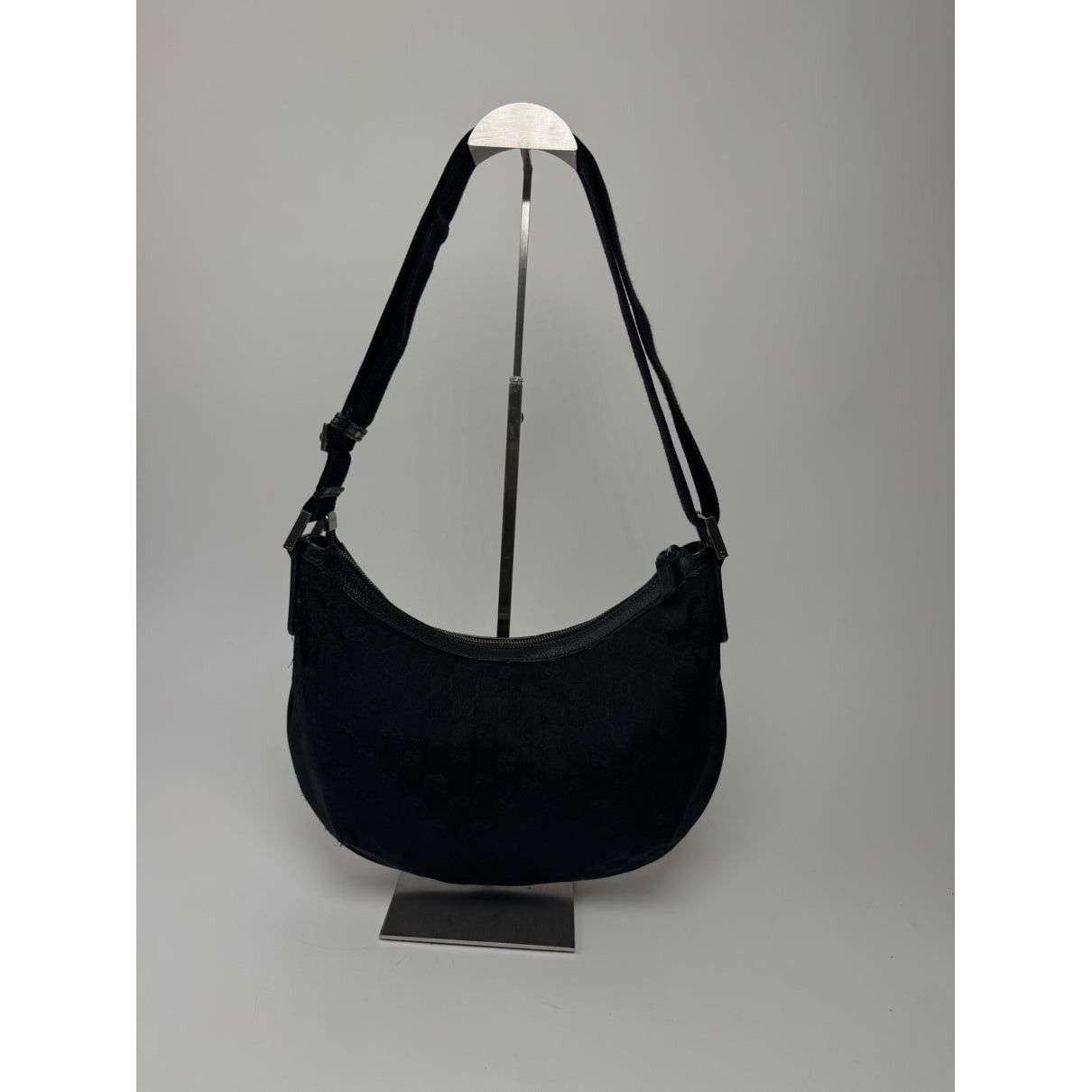 Gucci Jackie Vintage Black Cotton Handbag Size ONE SIZE - 5 Thumbnail