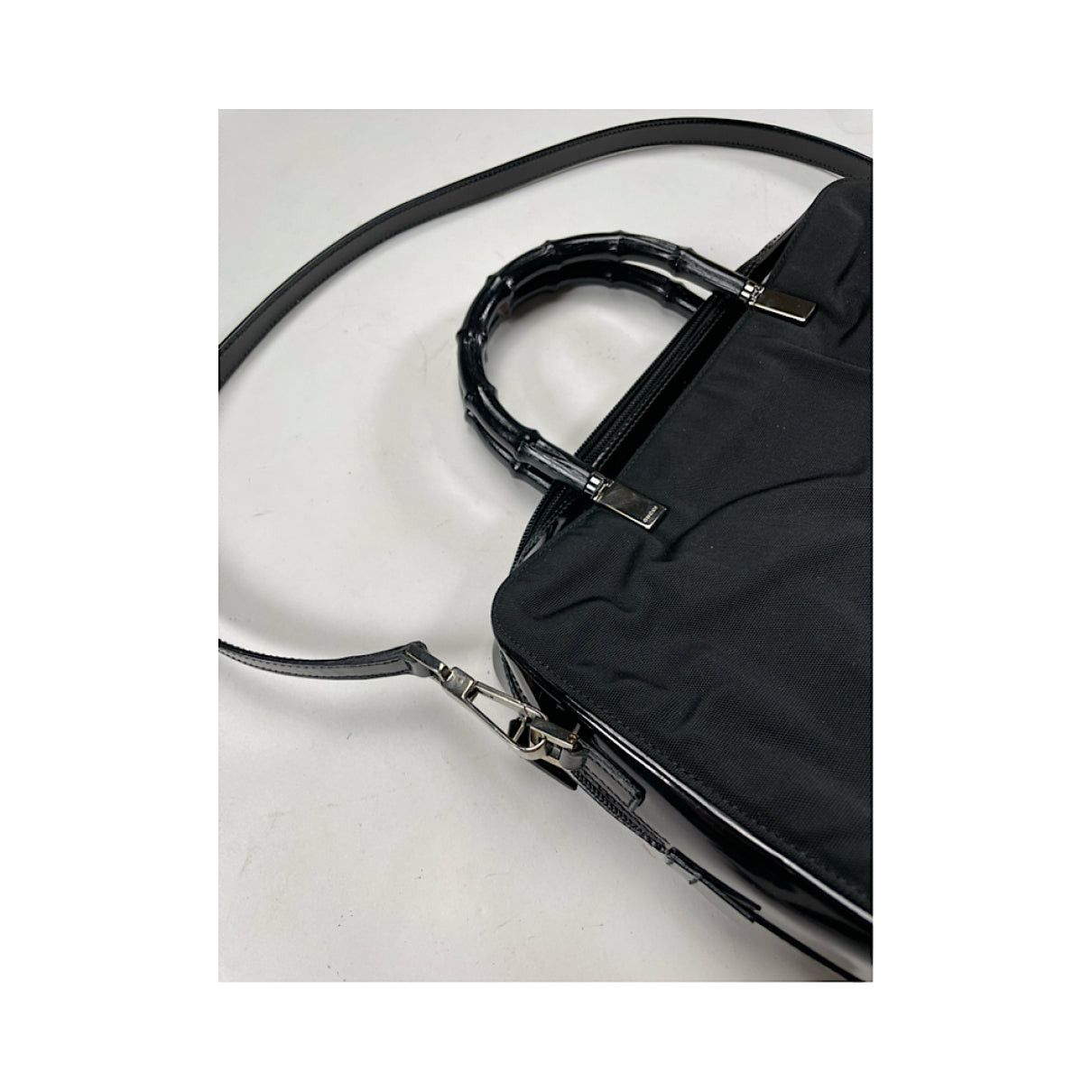 Gucci Bamboo Bullet Black Polyester Handbag Size ONE SIZE - 5 Thumbnail