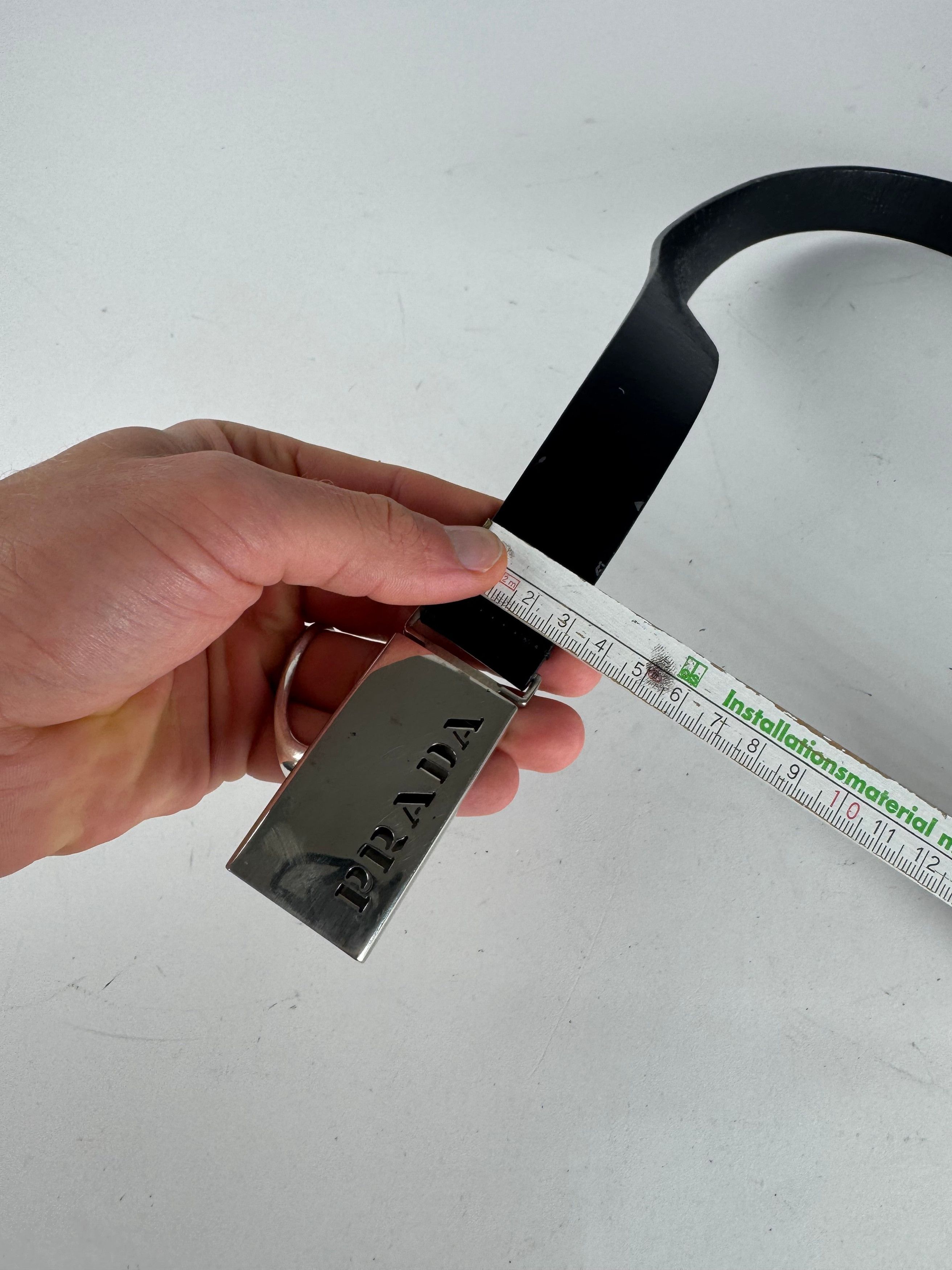 Prada Vintage Leather Belt Black Size ONE SIZE - 8 Thumbnail