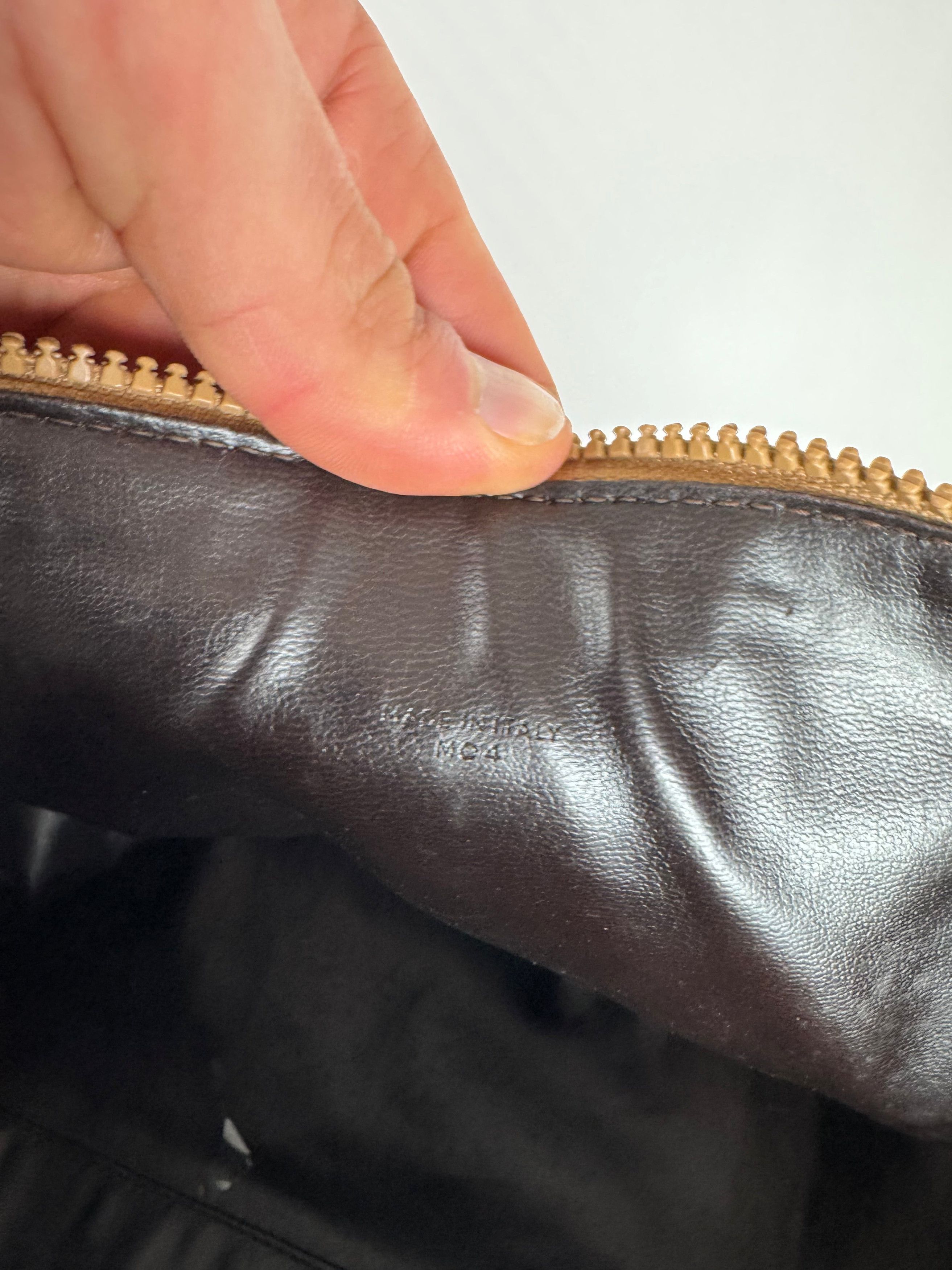 Celine Vintage Paris Triomphe Leather Monogram Duffel Bag bag gold Size ONE SIZE - 10 Thumbnail