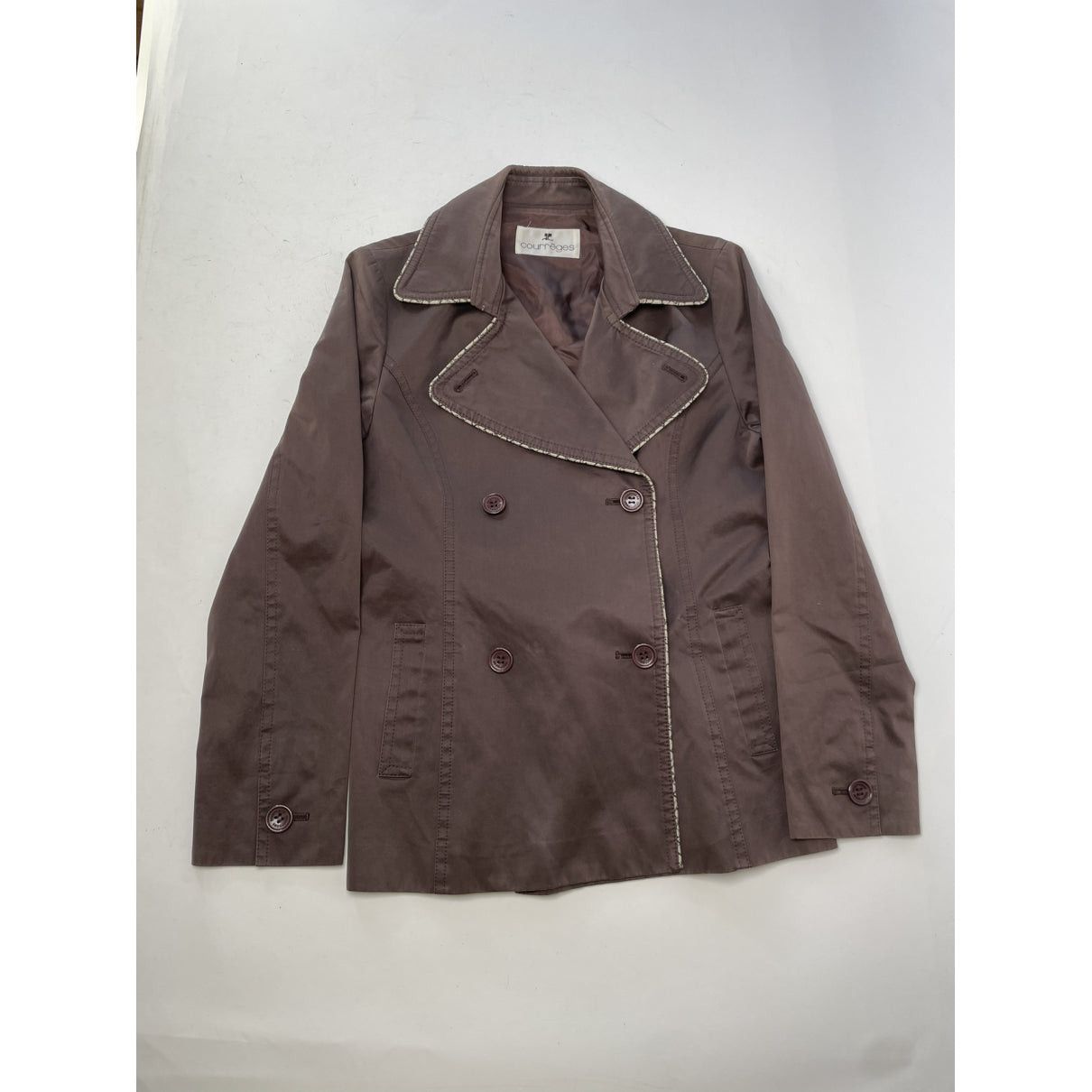 Courreges Courrèges Brown Cotton Trench Coat Size M / US 6-8 / IT 42-44 - 4 Thumbnail