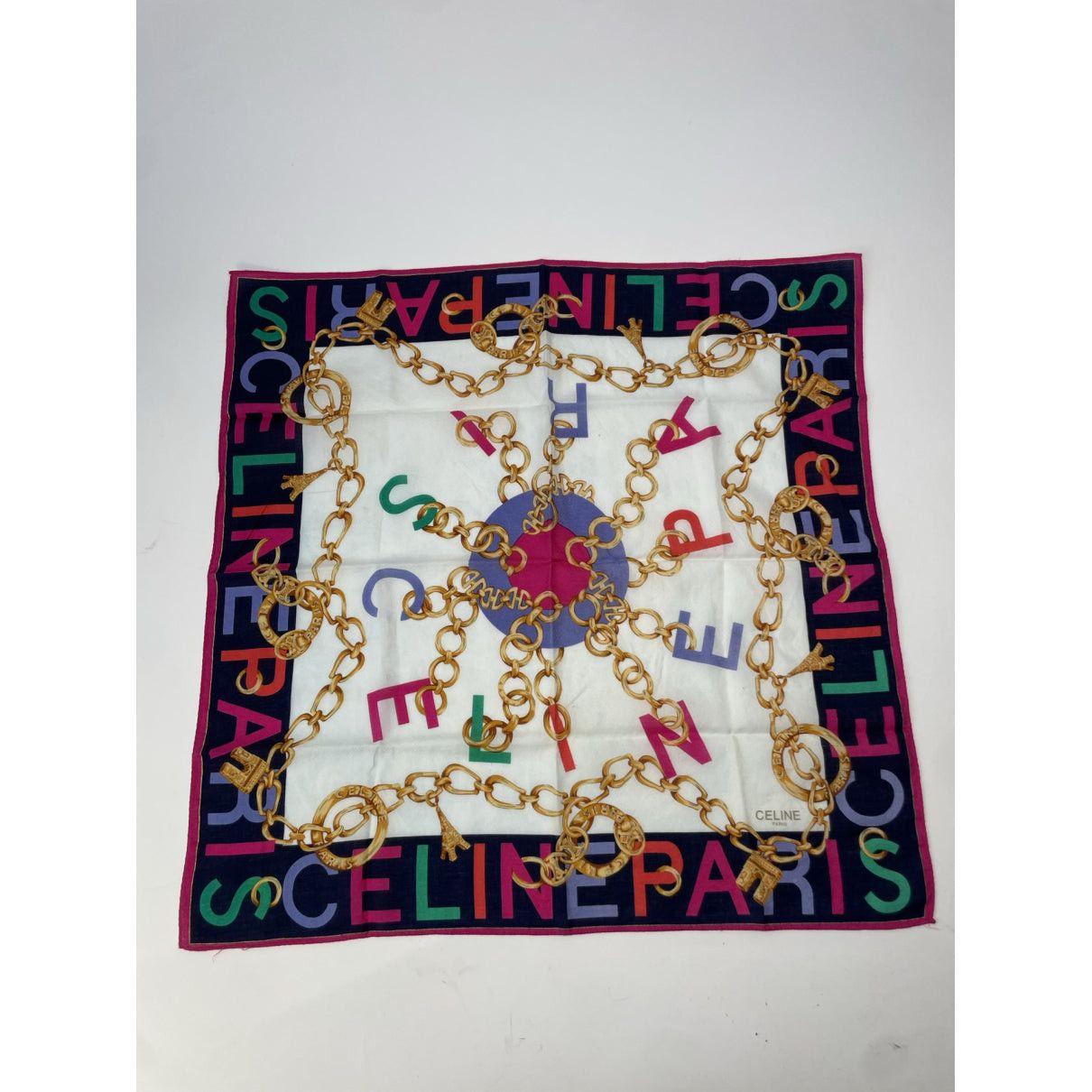 Celine Multicolour Silk Scarf Size ONE SIZE - 4 Thumbnail