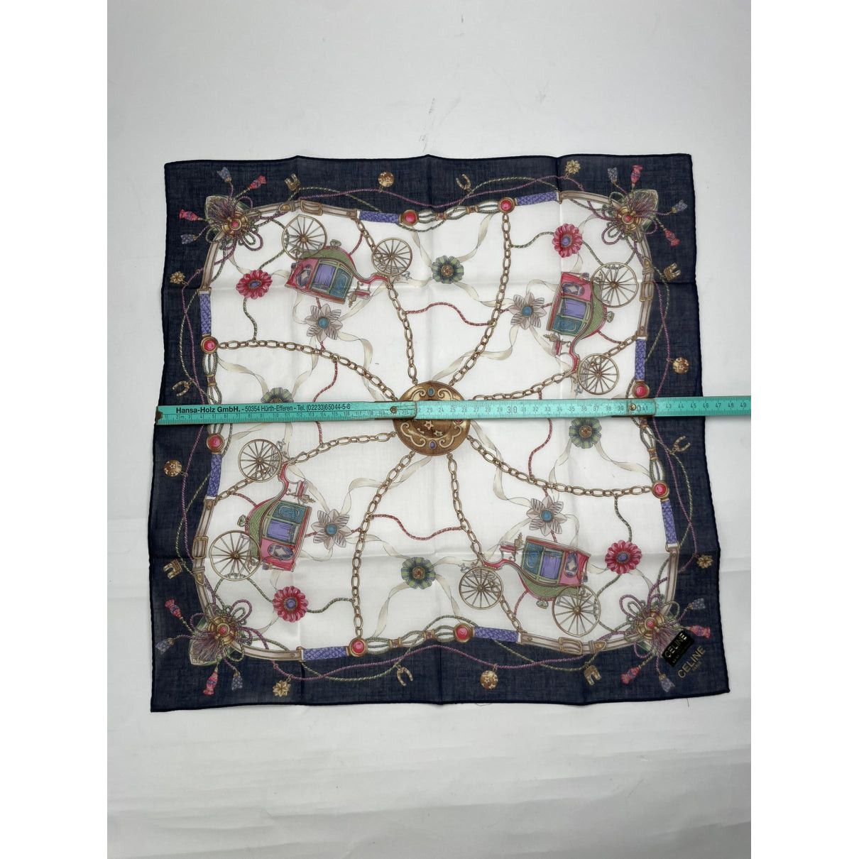 Celine Black Silk Scarf Size ONE SIZE - 5 Thumbnail