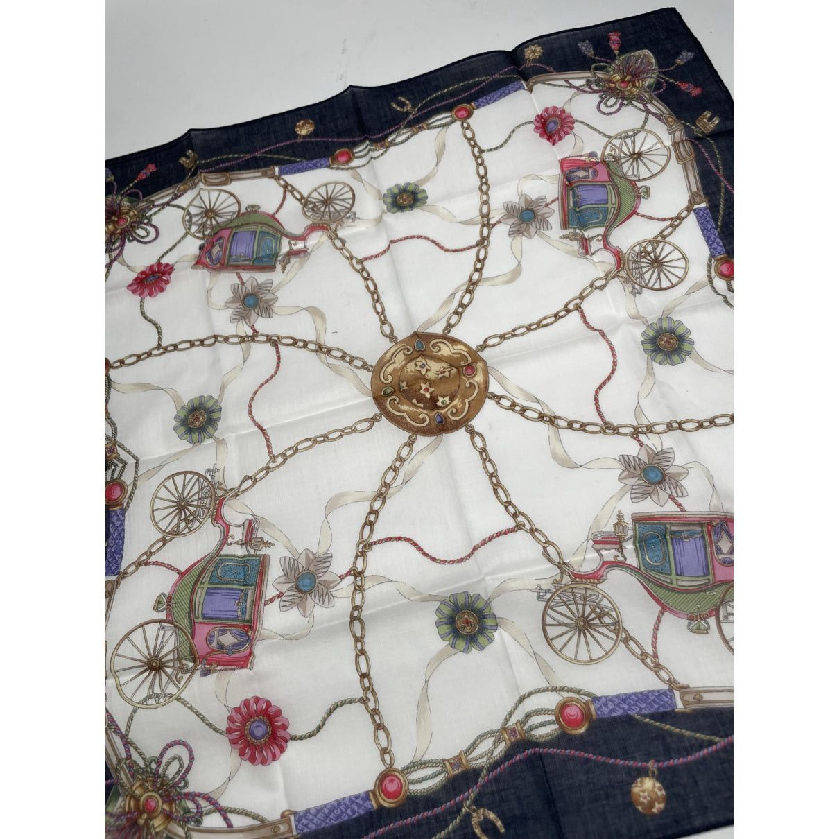 Celine Black Silk Scarf Size ONE SIZE - 3 Thumbnail