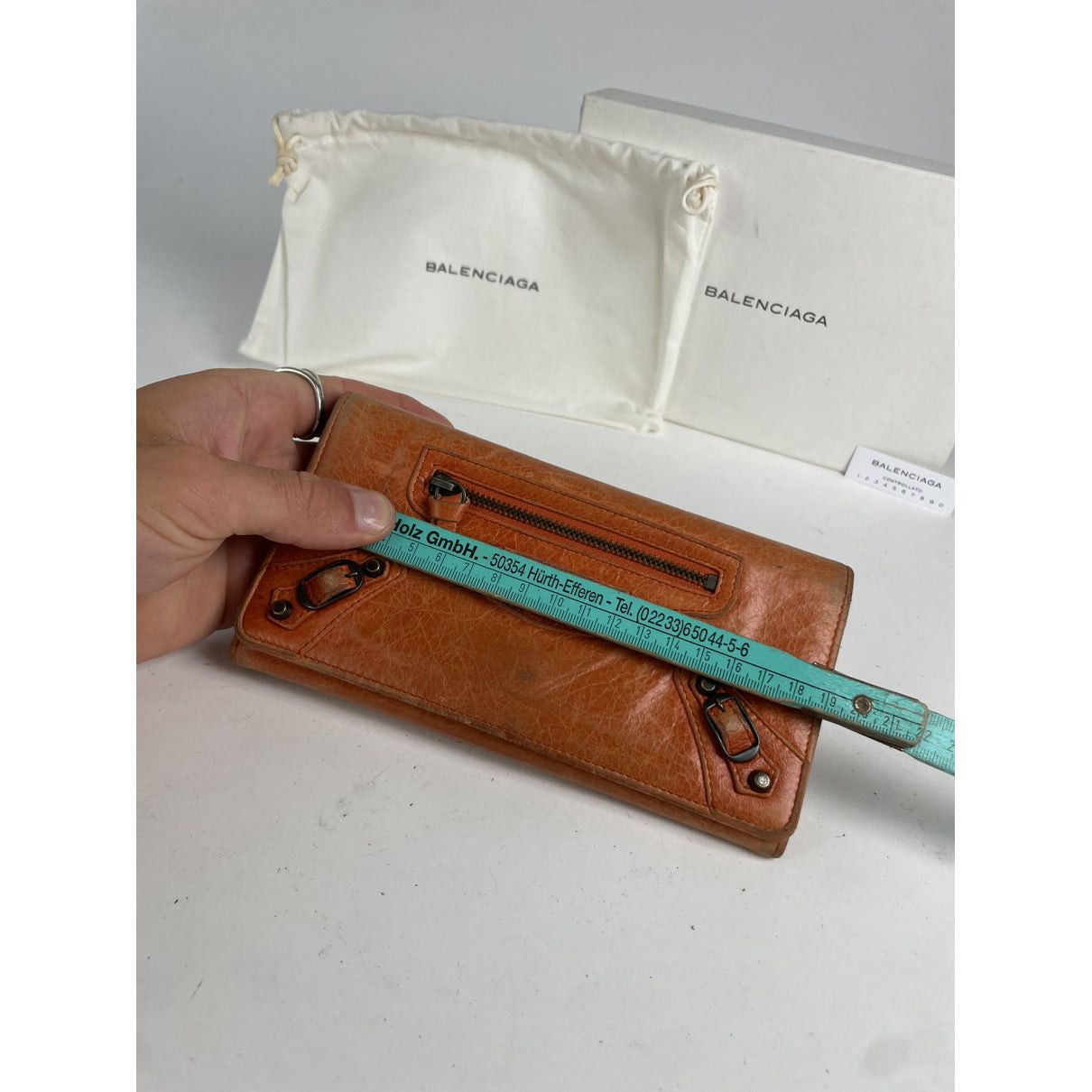 Balenciaga Orange Leather Wallet Size ONE SIZE - 5 Thumbnail