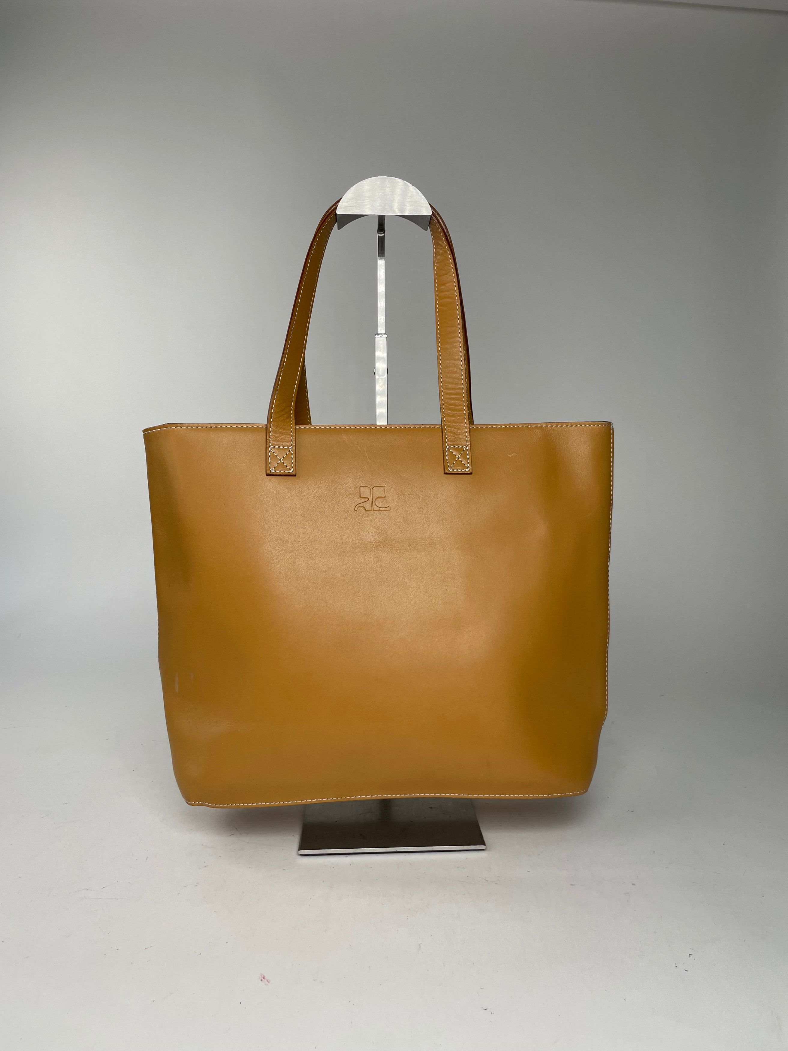 Courreges Vintage Paris Leather shopper Bag Kamel Size ONE SIZE - 6 Thumbnail