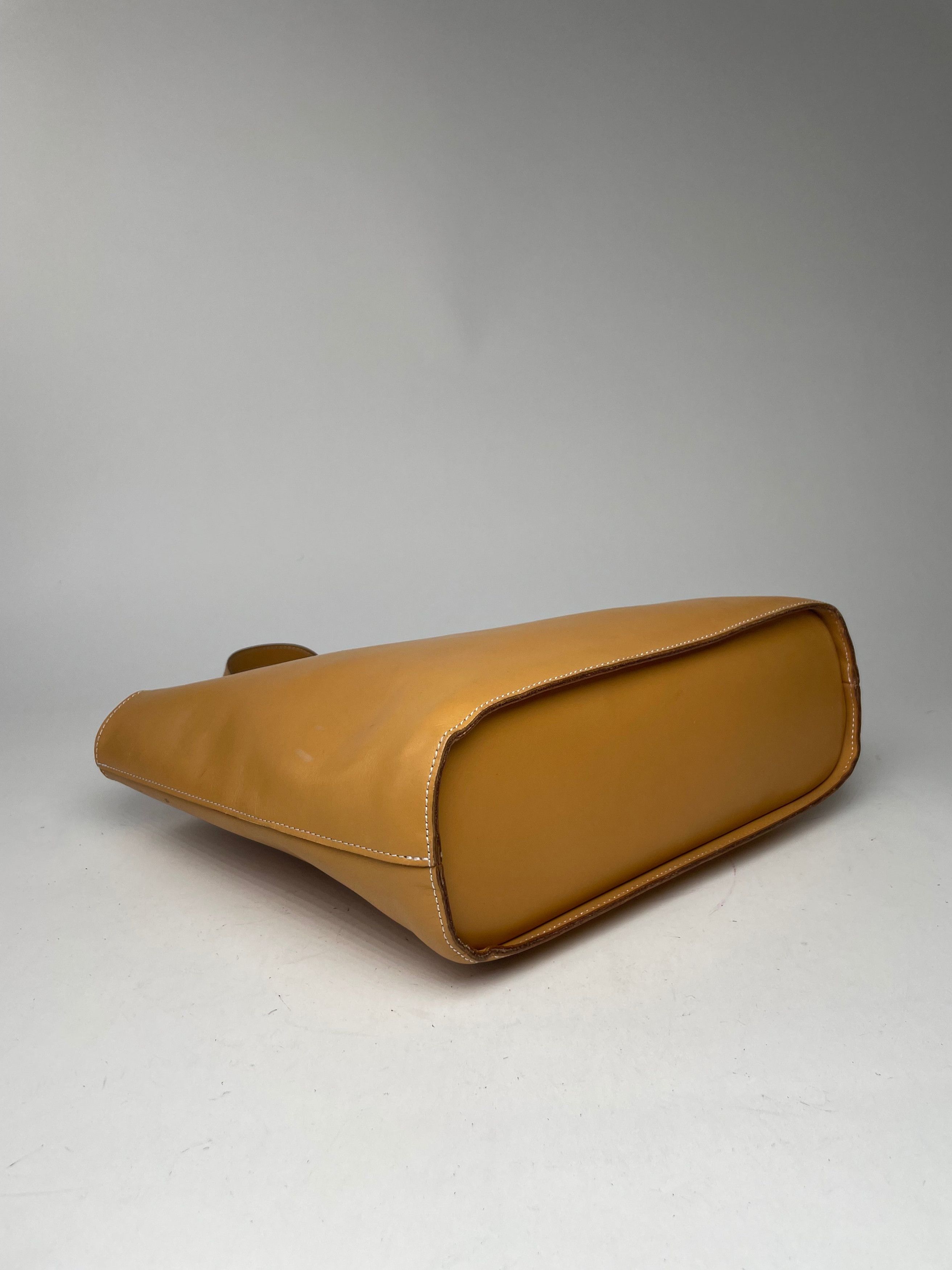 Courreges Vintage Paris Leather shopper Bag Kamel Size ONE SIZE - 9 Thumbnail