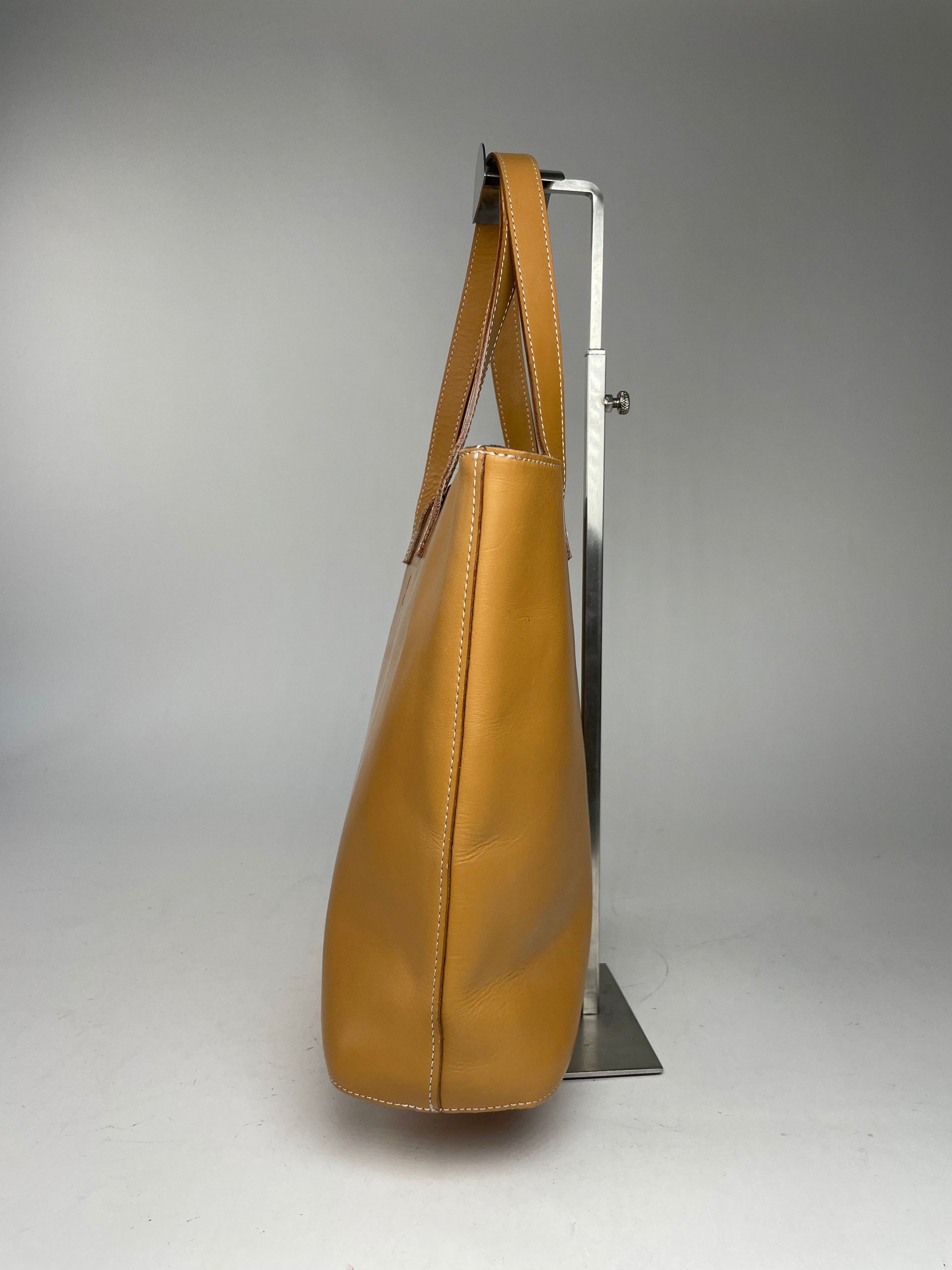 Courreges Vintage Paris Leather shopper Bag Kamel Size ONE SIZE - 11 Thumbnail