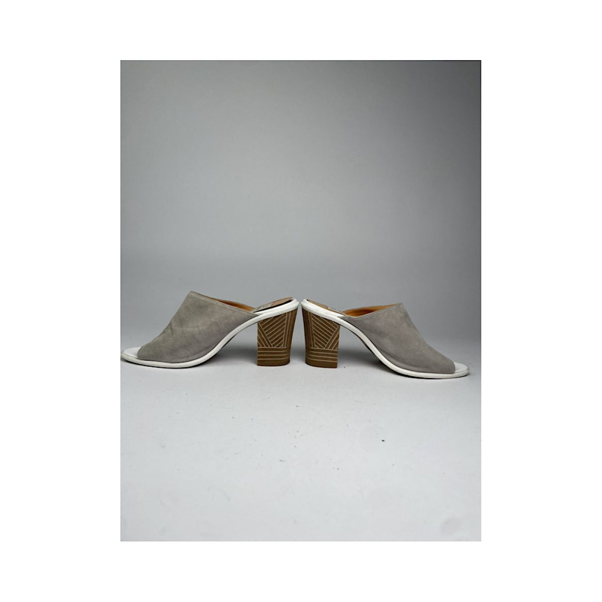 Lanvin Grey Leather Heel Size US 7 / IT 37 - 4 Thumbnail