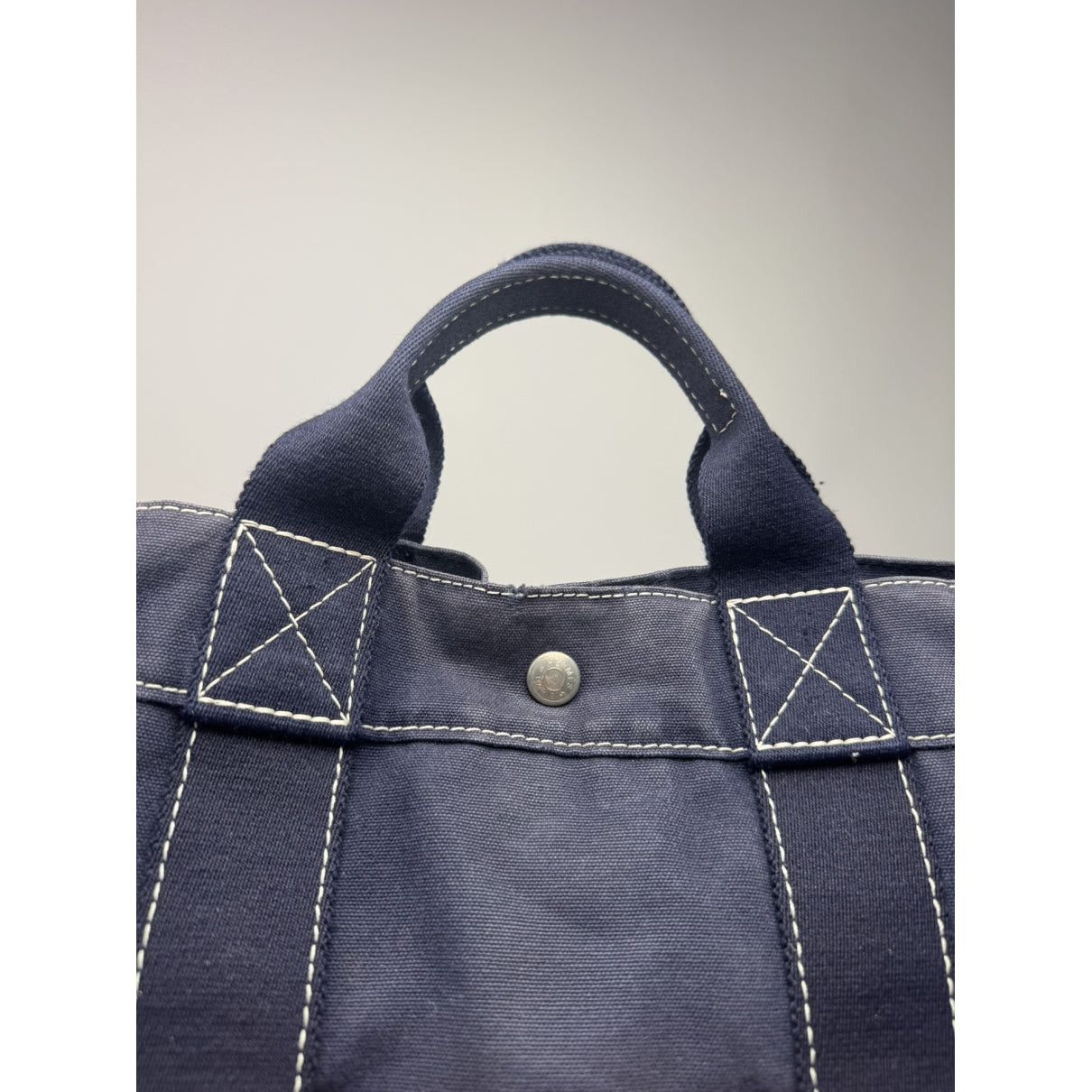 Other Hermès Navy Cotton Handbag Size ONE SIZE - 3 Thumbnail