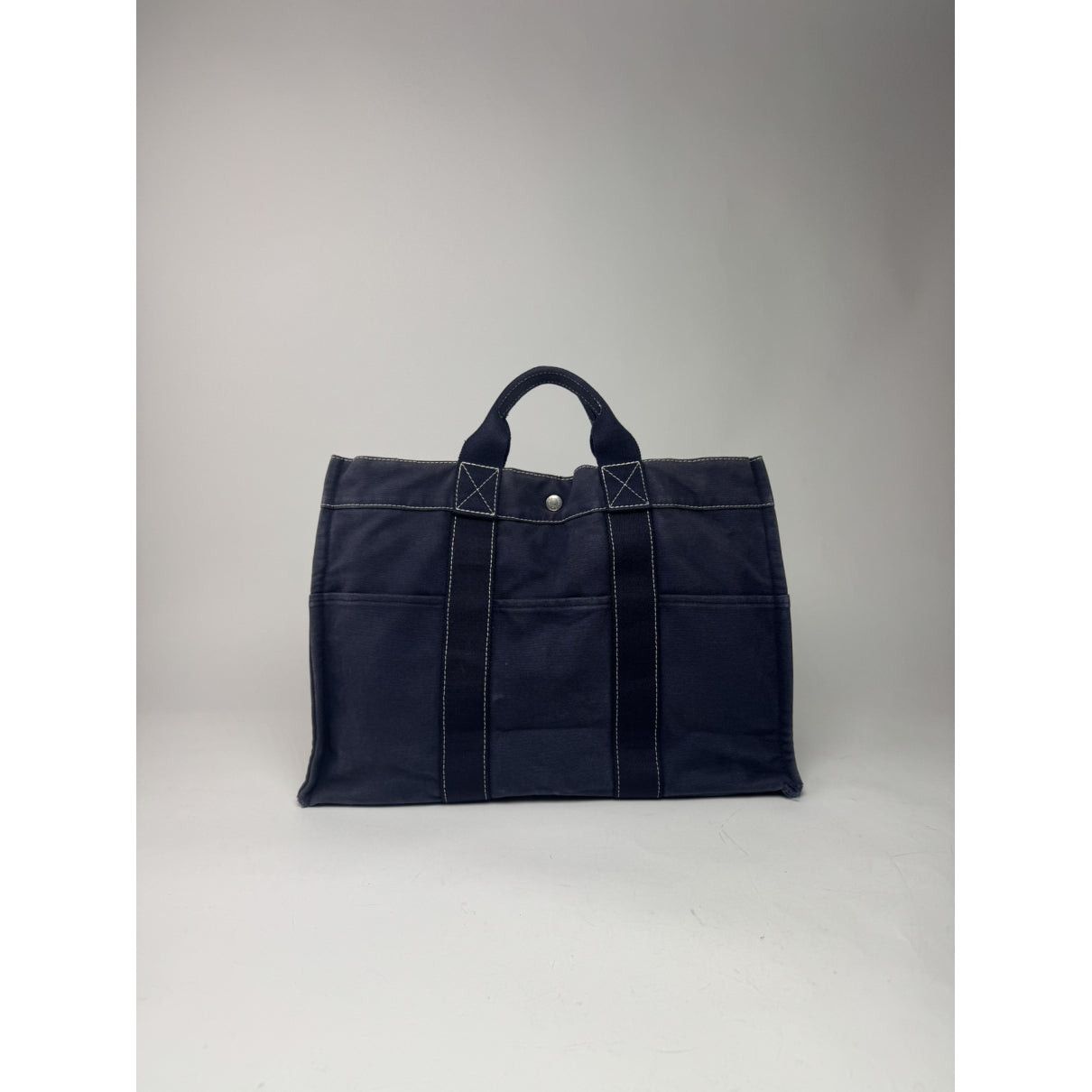Other Hermès Navy Cotton Handbag Size ONE SIZE - 4 Thumbnail
