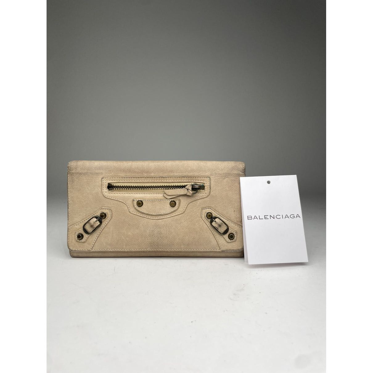 Balenciaga Beige Leather Wallet Size ONE SIZE - 5 Thumbnail