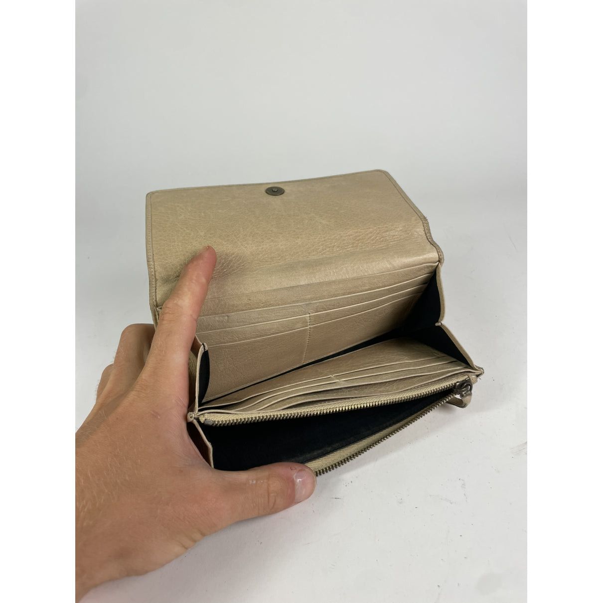 Balenciaga Beige Leather Wallet Size ONE SIZE - 3 Thumbnail