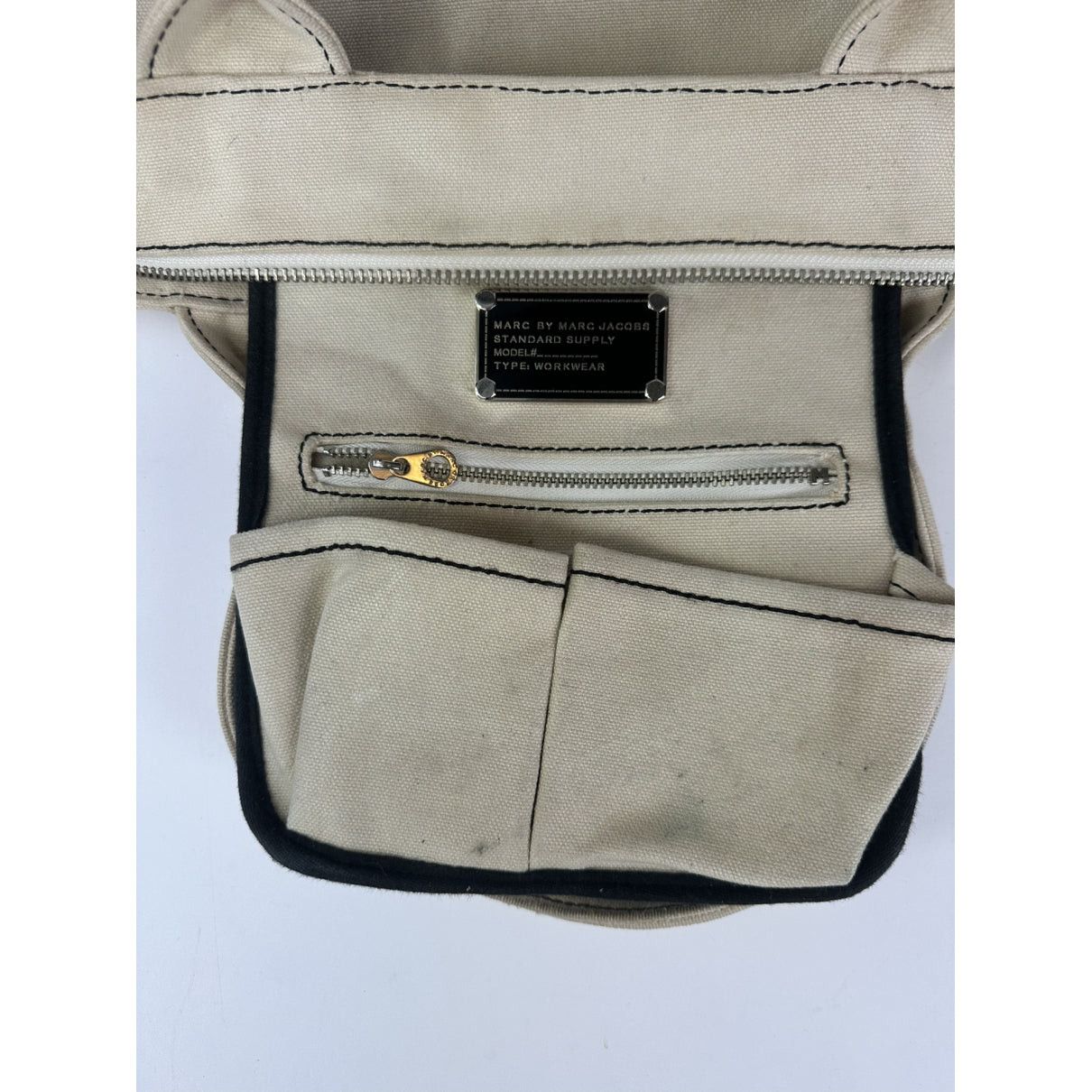Marc by Marc Jacobs Beige Cotton Handbag Size ONE SIZE - 2 Thumbnail