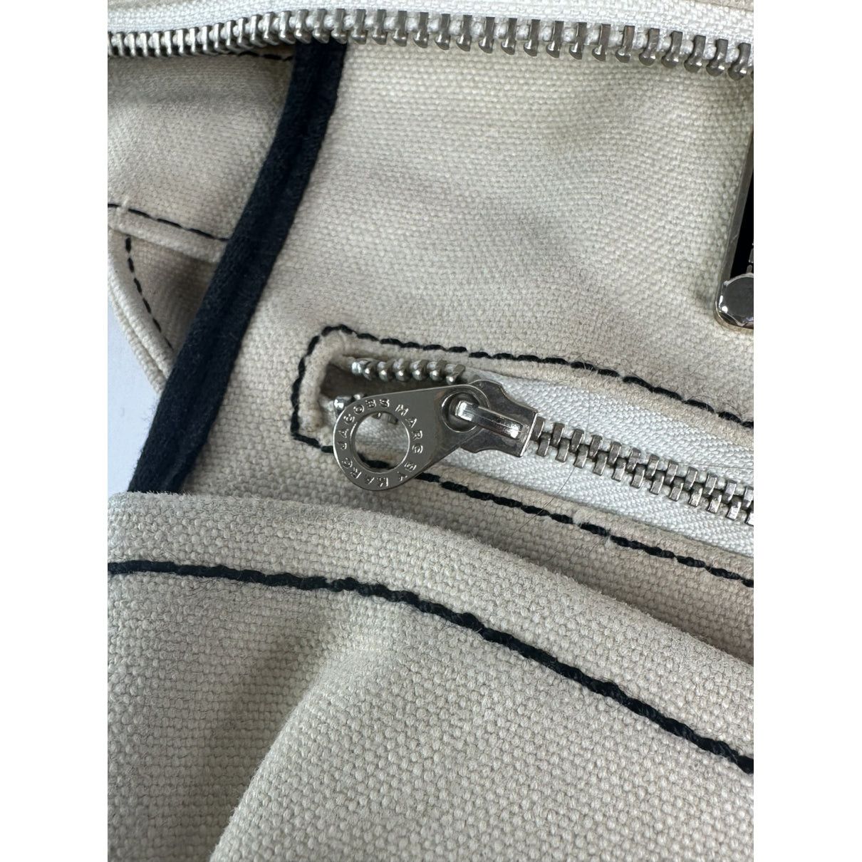 Marc by Marc Jacobs Beige Cotton Handbag Size ONE SIZE - 3 Thumbnail