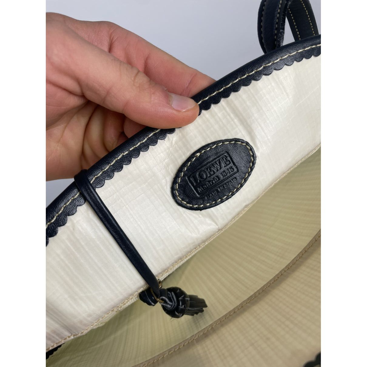 Loewe Puzzle White Leather Handbag Size ONE SIZE - 4 Thumbnail