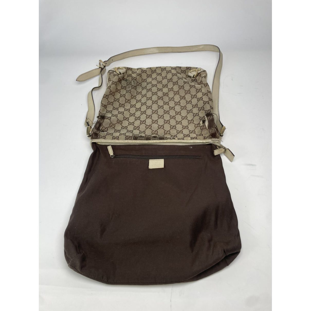 Gucci Jackie Vintage Beige Cotton Handbag Size ONE SIZE - 2 Thumbnail