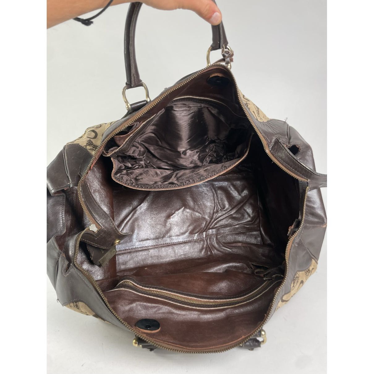 Celine Brown Cotton Travel Bag Size ONE SIZE - 3 Thumbnail