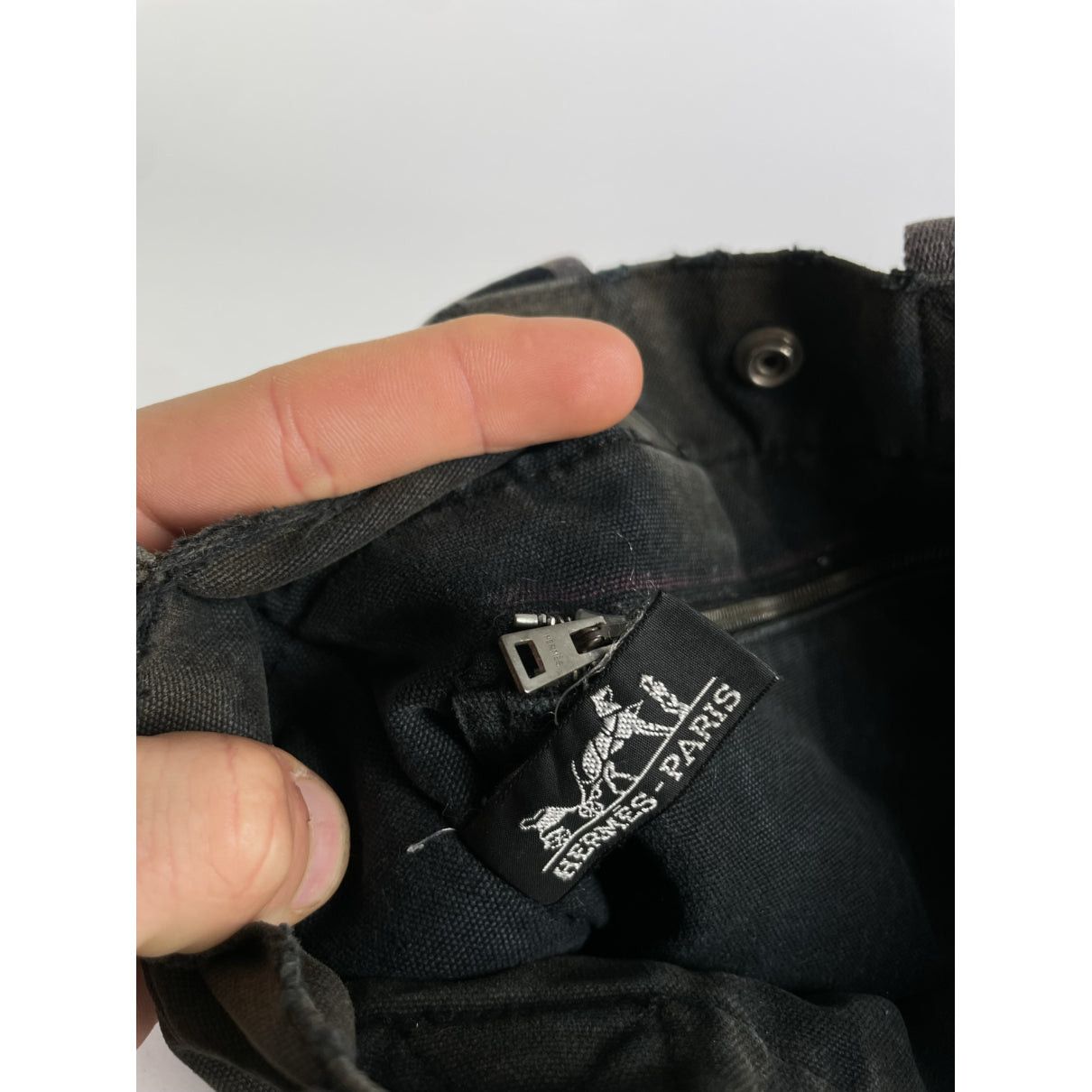 Other Hermès Black Cotton Handbag Size ONE SIZE - 3 Thumbnail