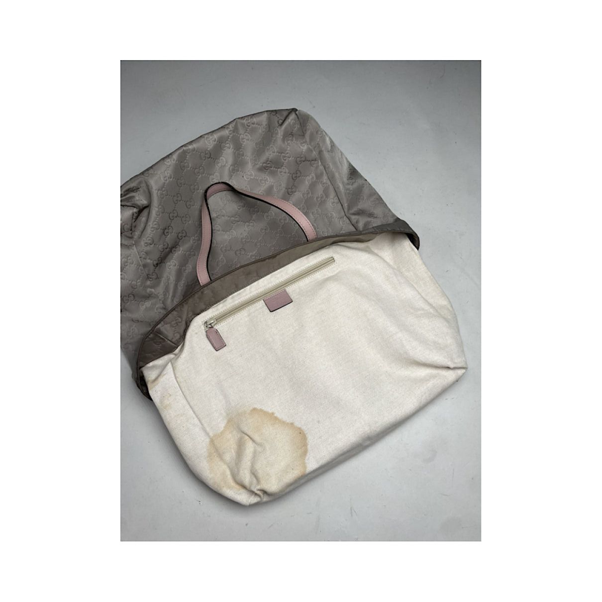 Gucci Jackie Vintage Silver Polyester Handbag Size ONE SIZE - 4 Thumbnail
