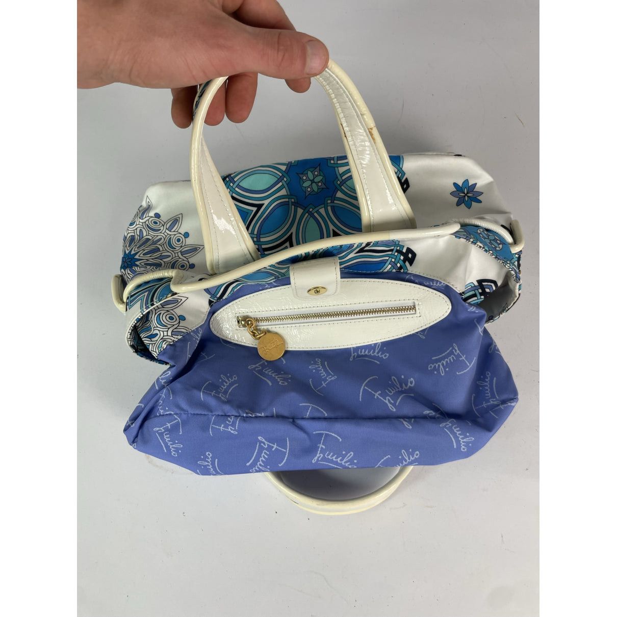 Emilio Pucci White Cotton Handbag Size ONE SIZE - 2 Thumbnail
