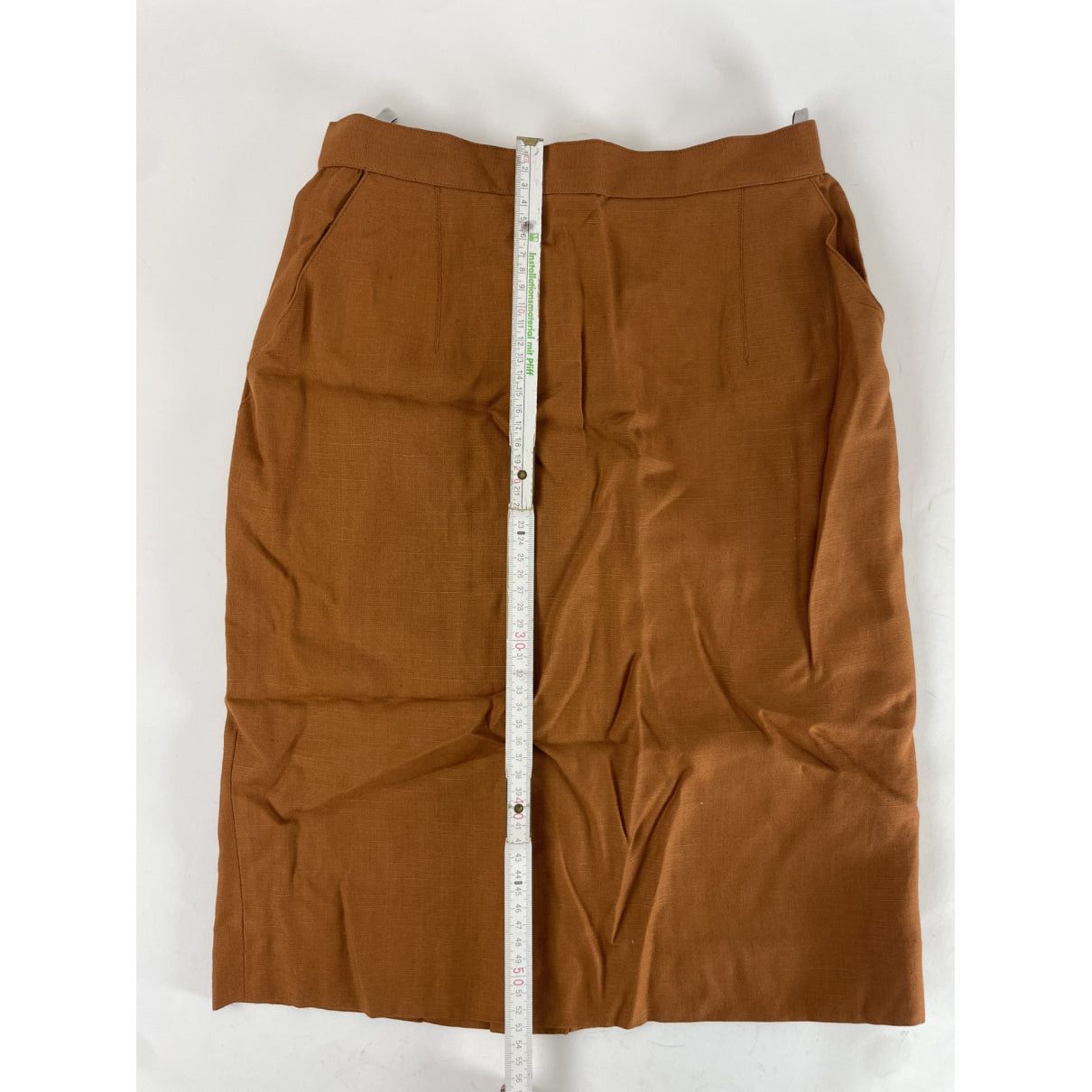 Dior Orange Linen Skirt Size 34" / US 12 / IT 48 - 5 Thumbnail