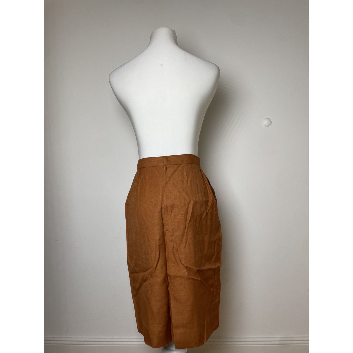Dior Orange Linen Skirt Size 34" / US 12 / IT 48 - 3 Thumbnail