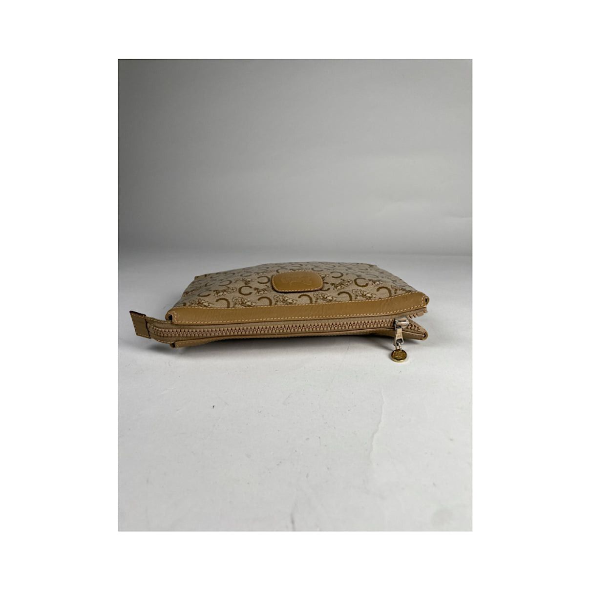 Celine Triomphe Vintage Brown Leather Clutch Bag Size ONE SIZE - 2 Thumbnail