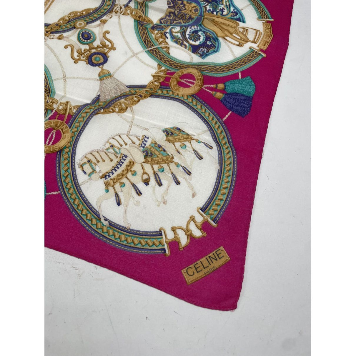 Celine Black Silk Scarf Size ONE SIZE - 2 Thumbnail