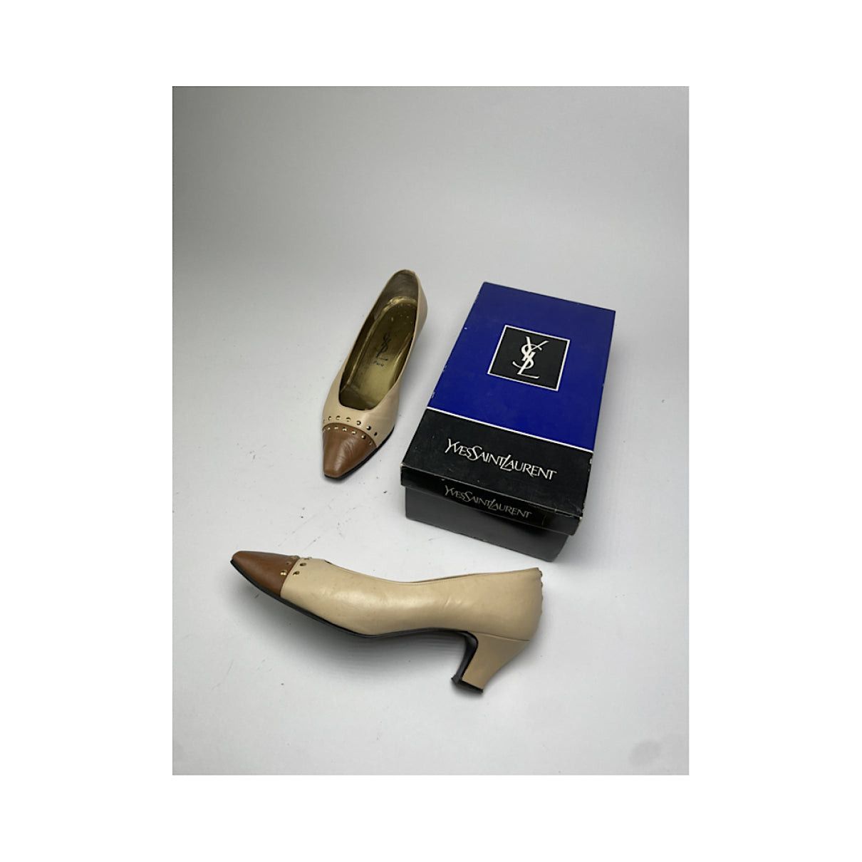 Yves Saint Laurent Beige Leather Heel Size US 5 / IT 35 - 2 Thumbnail