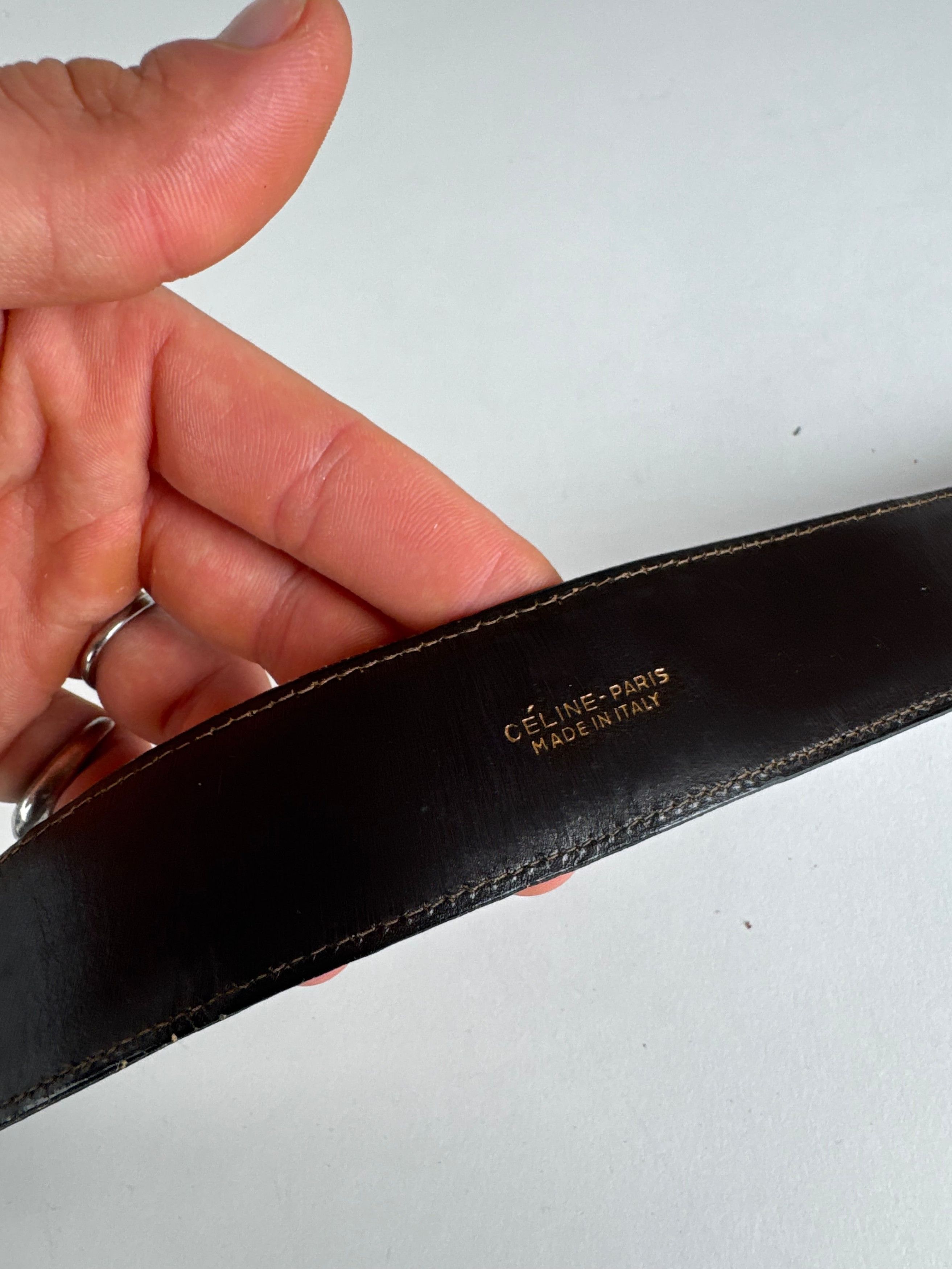 Celine Vintage Paris Leather Belt Size ONE SIZE - 3 Thumbnail