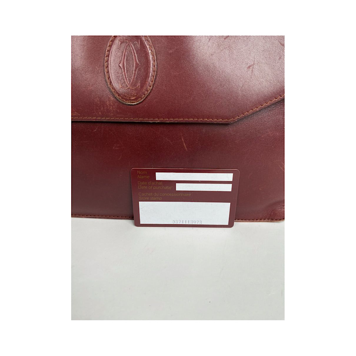 Cartier C Burgundy Patent Leather Clutch Bag Size ONE SIZE - 4 Thumbnail