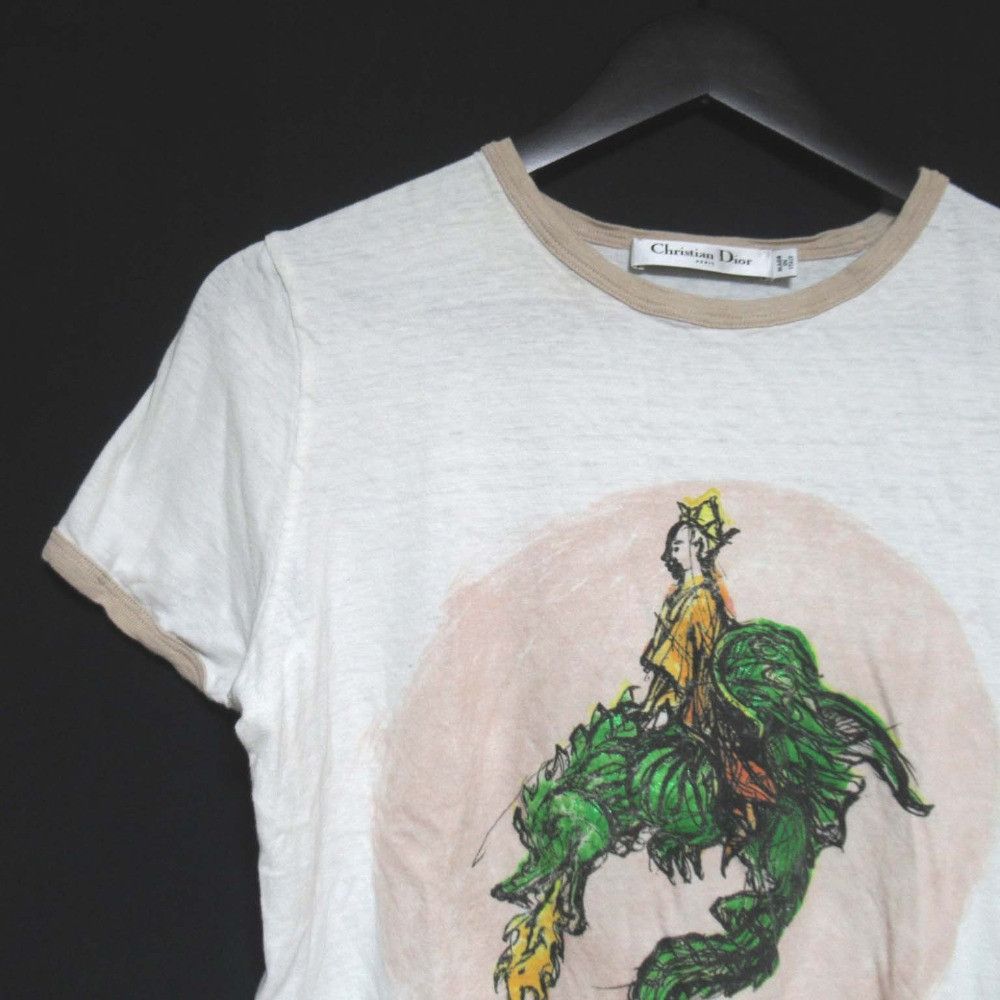 Dior Dior Christian Dior Print Cotton Linen Blend T-shirt Cotton T-Shirts DUTY FREE for USA Size ONE SIZE - 3 Thumbnail