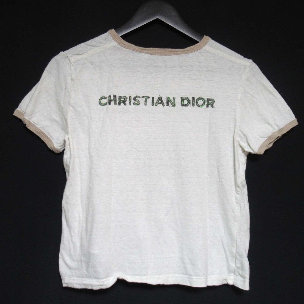 Dior Dior Christian Dior Print Cotton Linen Blend T-shirt Cotton T-Shirts DUTY FREE for USA Size ONE SIZE - 2 Thumbnail