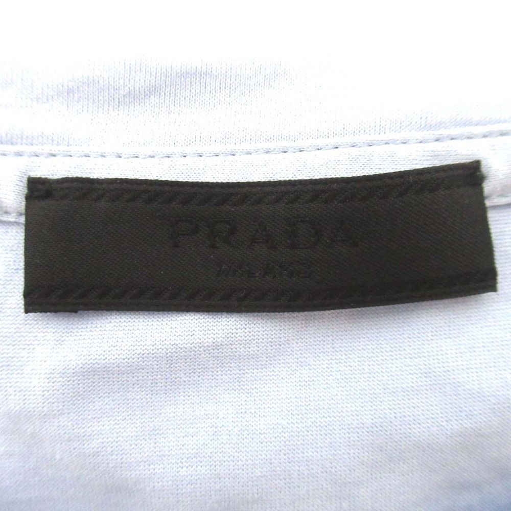 Prada Prada Prada Embroidered Logo Cotton T-shirt Cotton T-Shirts UJN884 DUTY FREE for USA Size ONE SIZE - 9 Thumbnail
