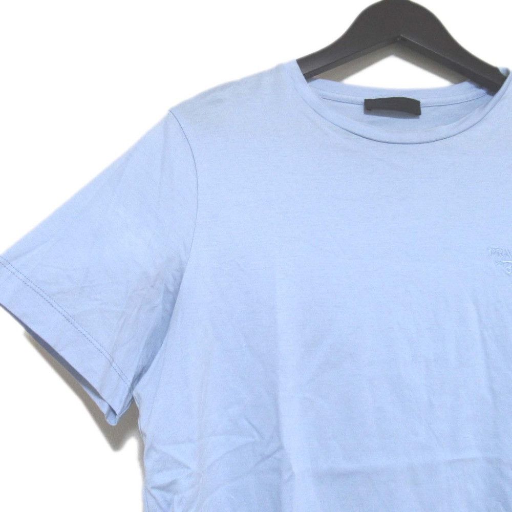 Prada Prada Prada Embroidered Logo Cotton T-shirt Cotton T-Shirts UJN884 DUTY FREE for USA Size ONE SIZE - 3 Thumbnail