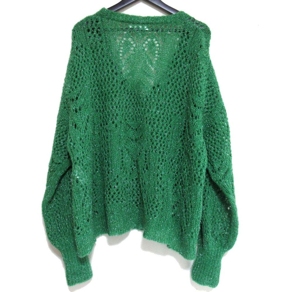 Other Other Mame Kurogouchi Botanical Pattern Knitted Lame Cardigan Others Tops DUTY FREE for USA Size ONE SIZE - 2 Thumbnail