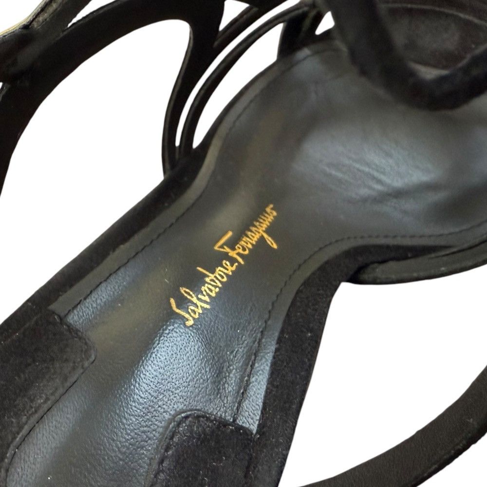 Salvatore Ferragamo Salvatore Ferragamo Salvatore Ferragamo Gancini Suede Lace-up Sandals Suede Shoes DUTY FREE for USA Size ONE SIZE - 9 Thumbnail
