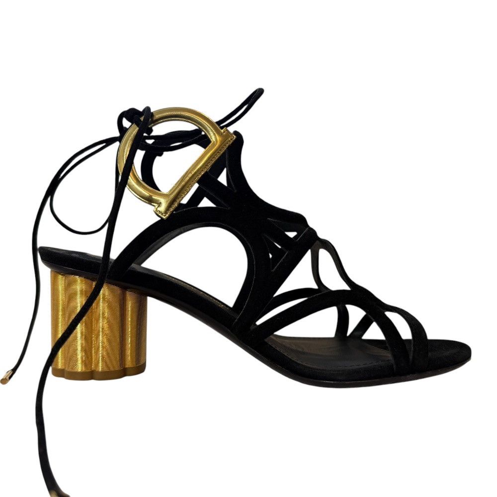 Salvatore Ferragamo Salvatore Ferragamo Salvatore Ferragamo Gancini Suede Lace-up Sandals Suede Shoes DUTY FREE for USA Size ONE SIZE - 5 Thumbnail