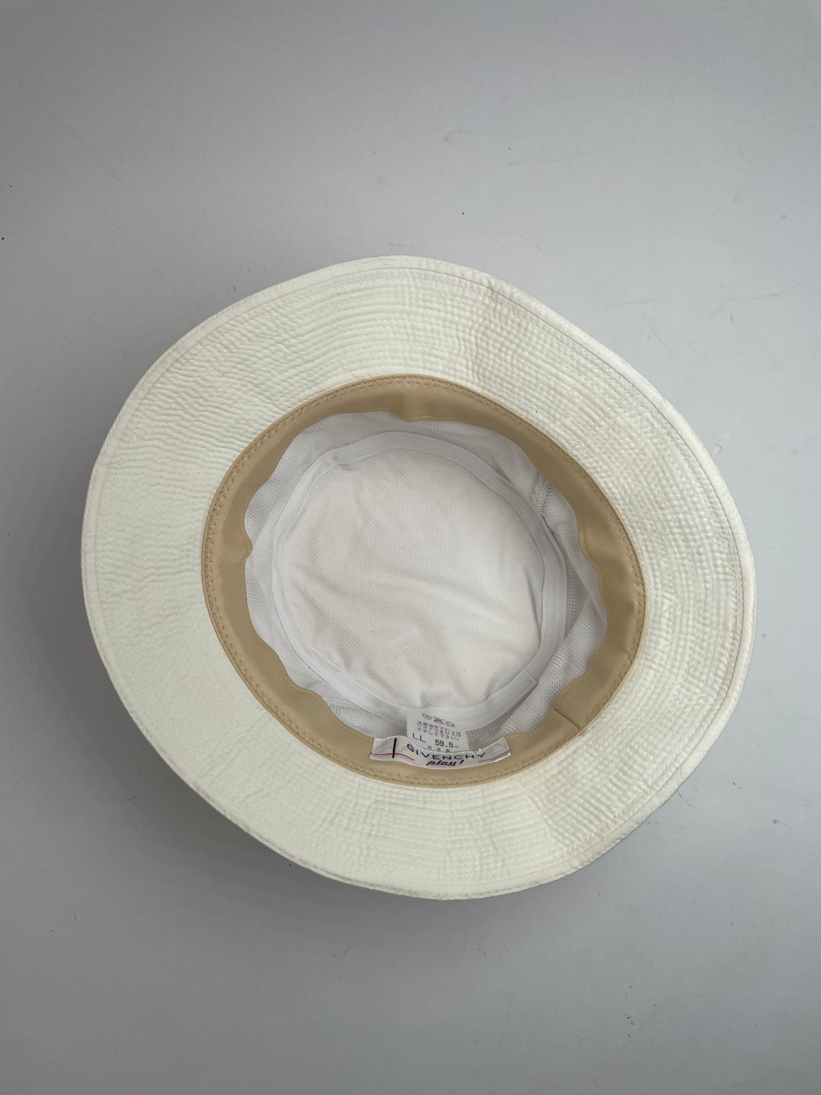 Givenchy Vintage Canvas Bucket Hat Unisex White Size ONE SIZE - 8 Thumbnail