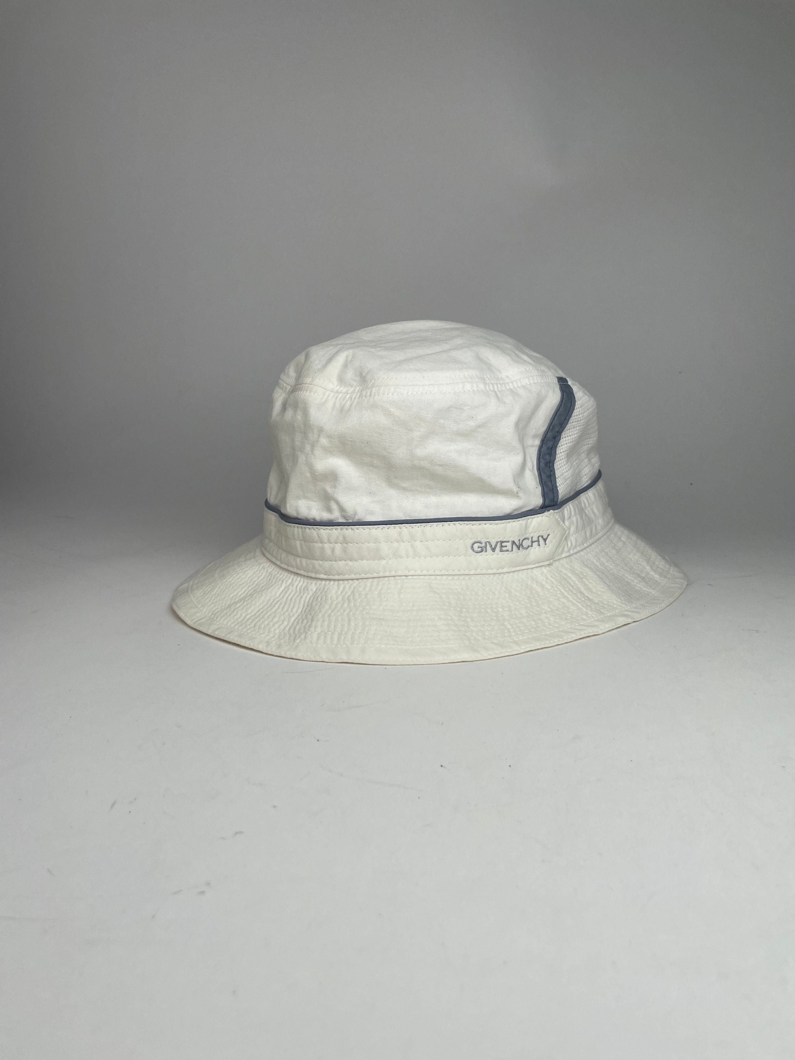 Givenchy Vintage Canvas Bucket Hat Unisex White Size ONE SIZE - 11 Thumbnail