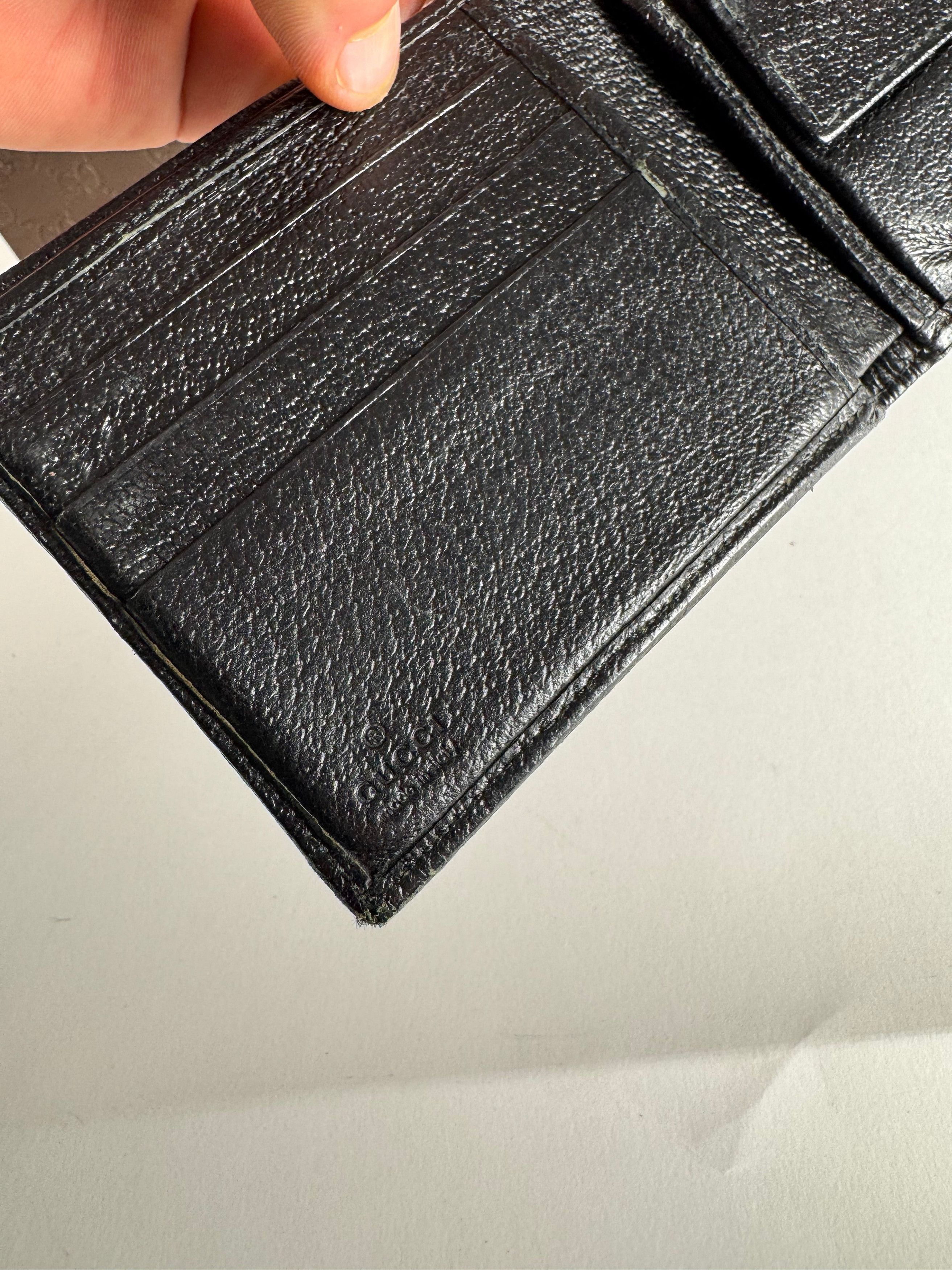 Gucci Vintage Monogram Canvas Flap Wallet Black Size ONE SIZE - 4 Thumbnail
