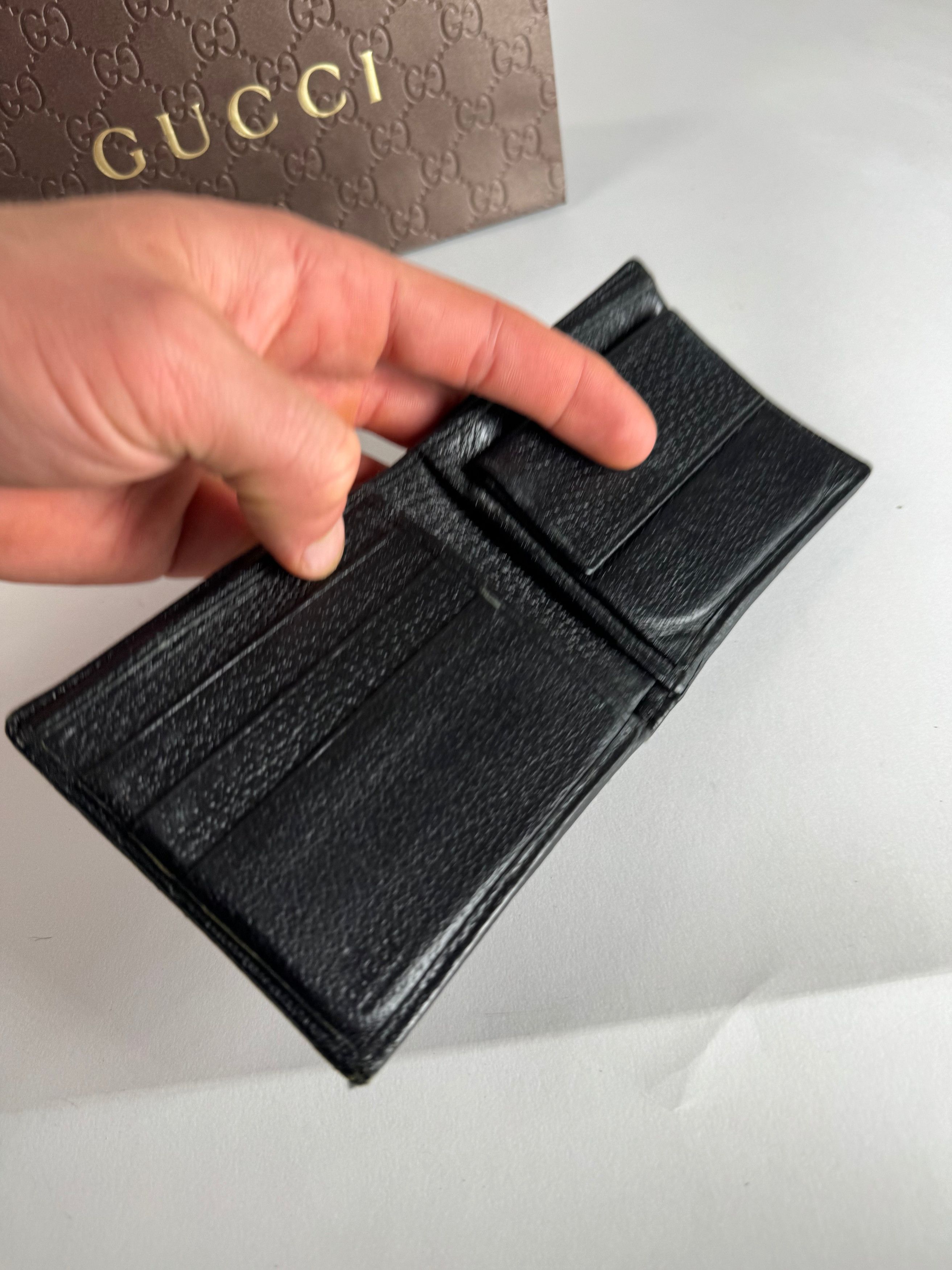 Gucci Vintage Monogram Canvas Flap Wallet Black Size ONE SIZE - 3 Thumbnail